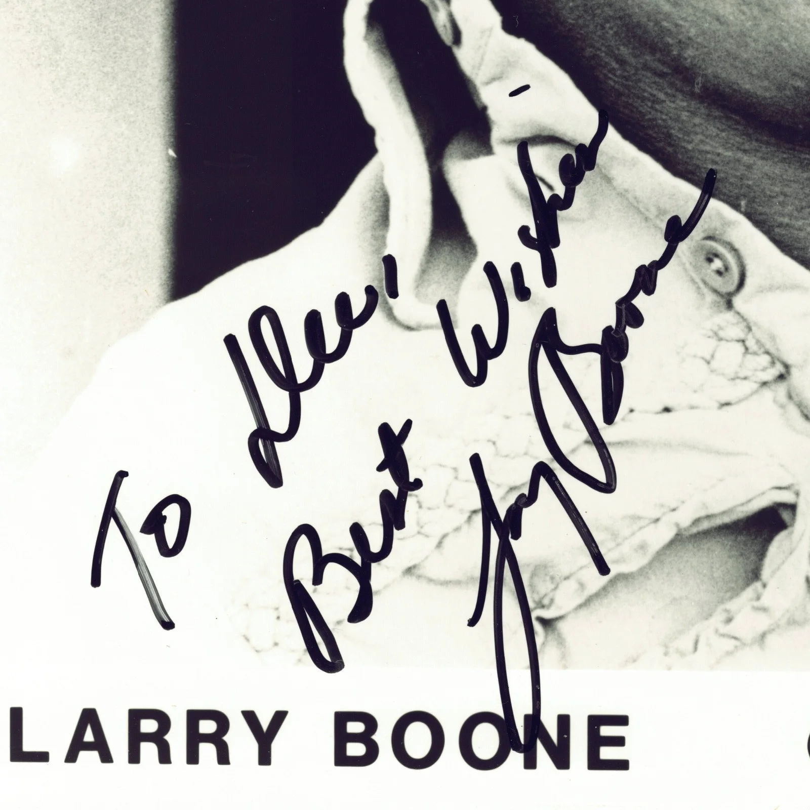 Larry Boone Country Singer Signed Autograph 8x10 B&W PolyGram Promo Photo VTG, изображение 3