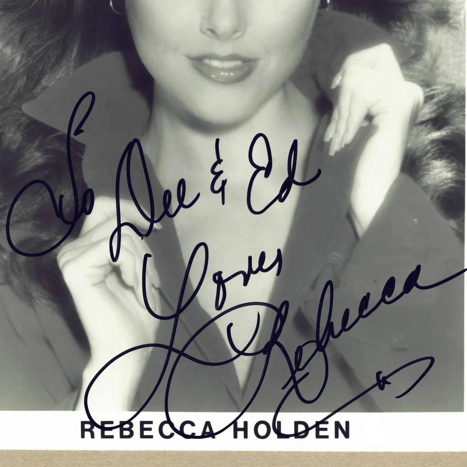 Rebecca Holden Signed Autographs 8x10 B&W Promo Photo VTG, изображение 2