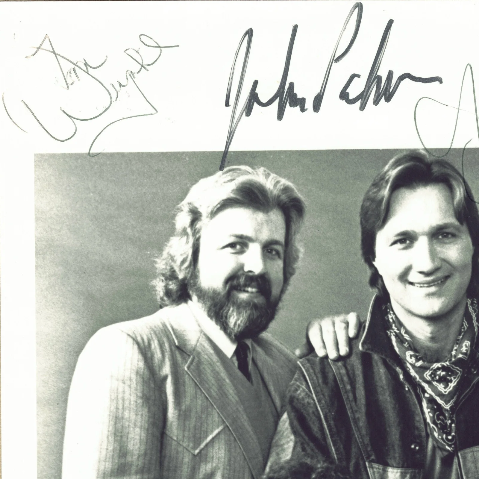 Wright Brothers Band all 5 members Signed Autographs 8x10 B&W Promo Photo VTG, изображение 2