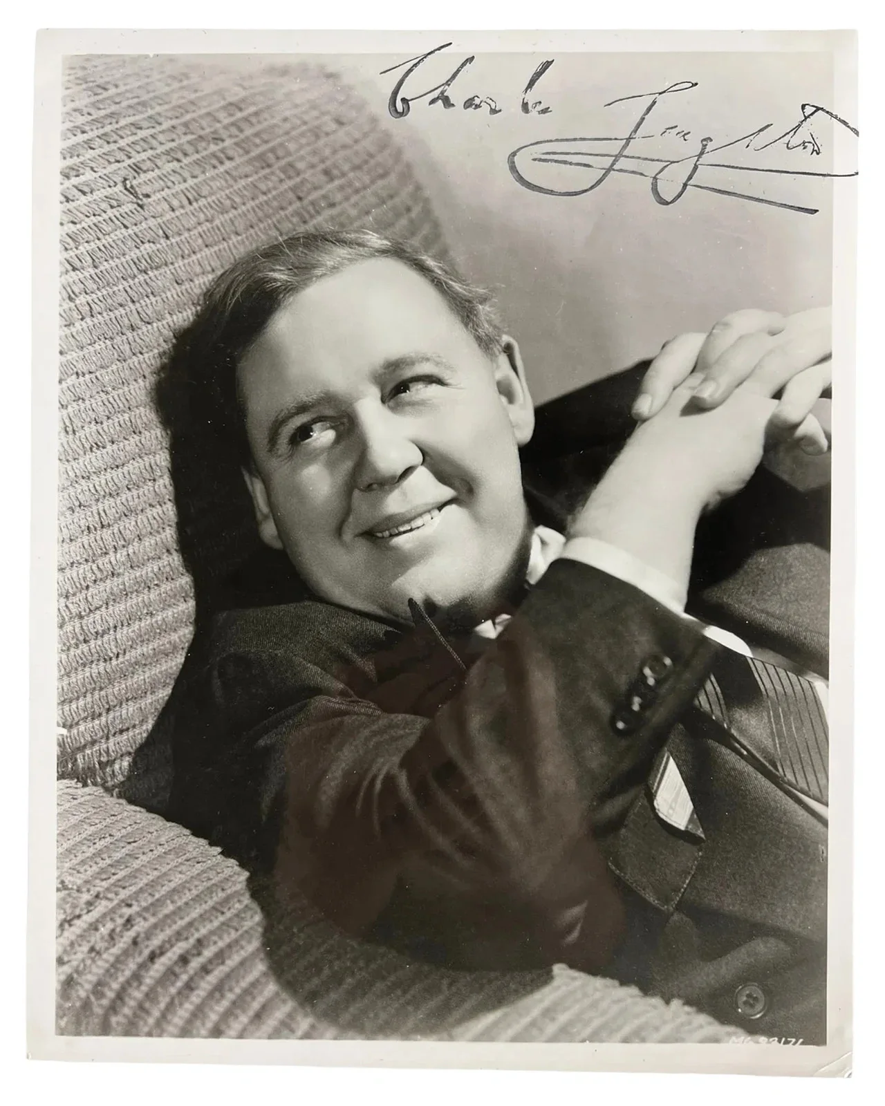 Charles Laughton — Vintage Charles Laughton Very Rare Autographed 8X10 Publicity Photo
