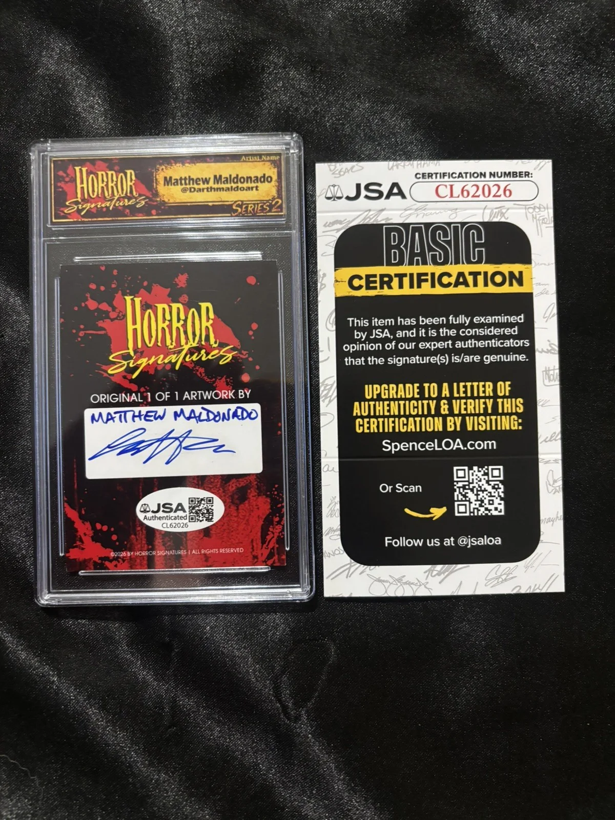 Horror Signatures Matthew Lillard & Skeet Ulrich Signed 1 of 1 Sketch Card JSA, изображение 2