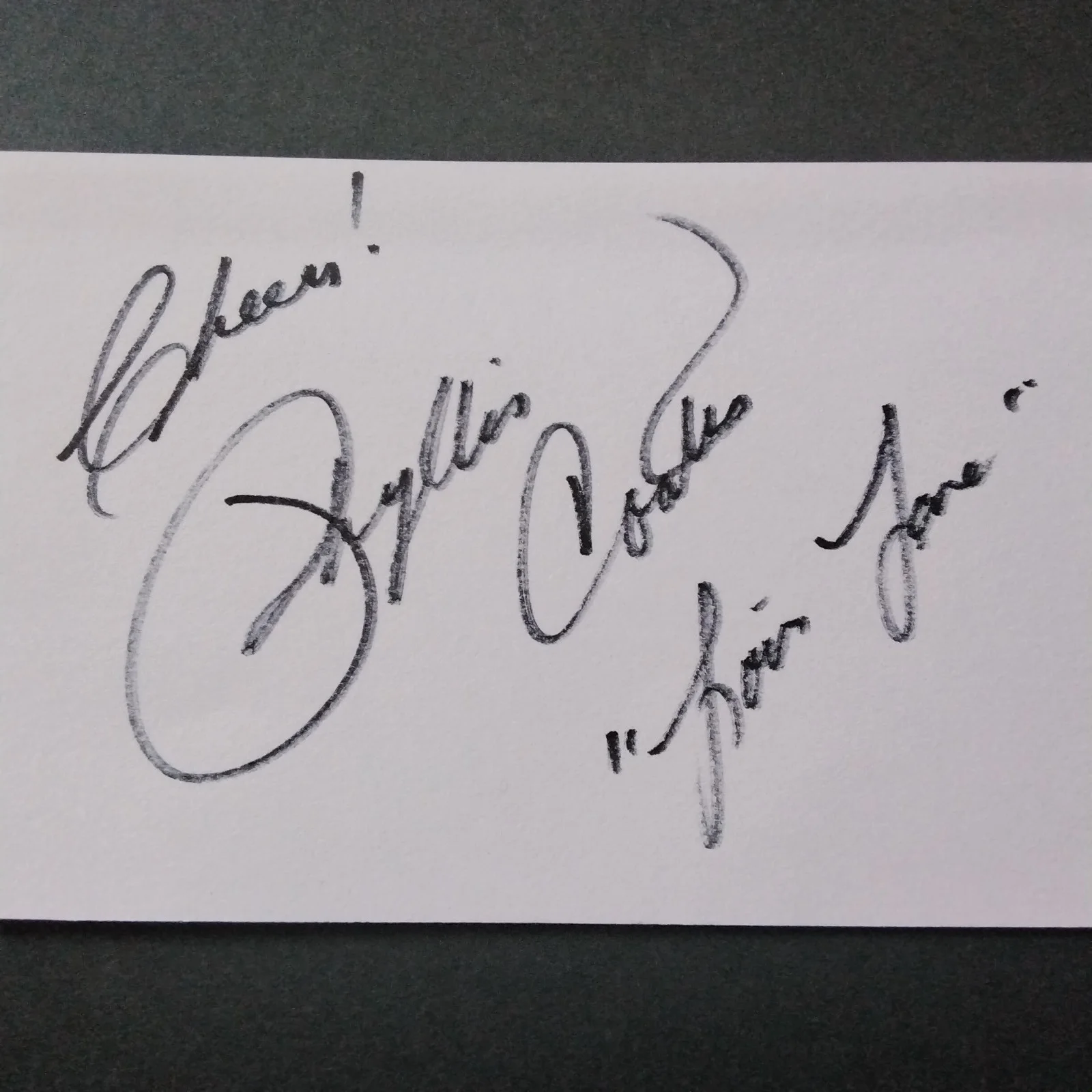 Phyllis Coates SIGNED Card Photo Movie TV Actress Superman Mole Men Panther Girl, изображение 4