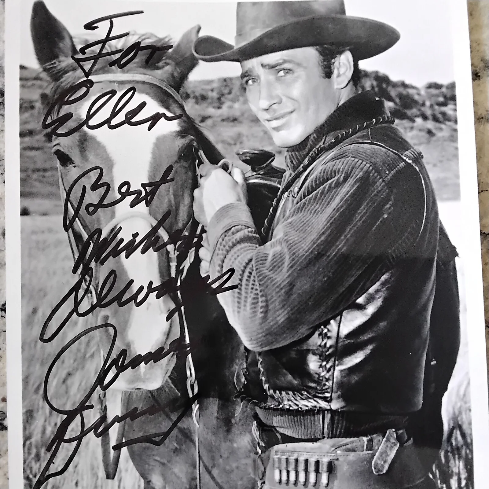 James Drury SIGNED Photo 60s TV Film Actor The Virginian Elvis Love Me Tender, изображение 2