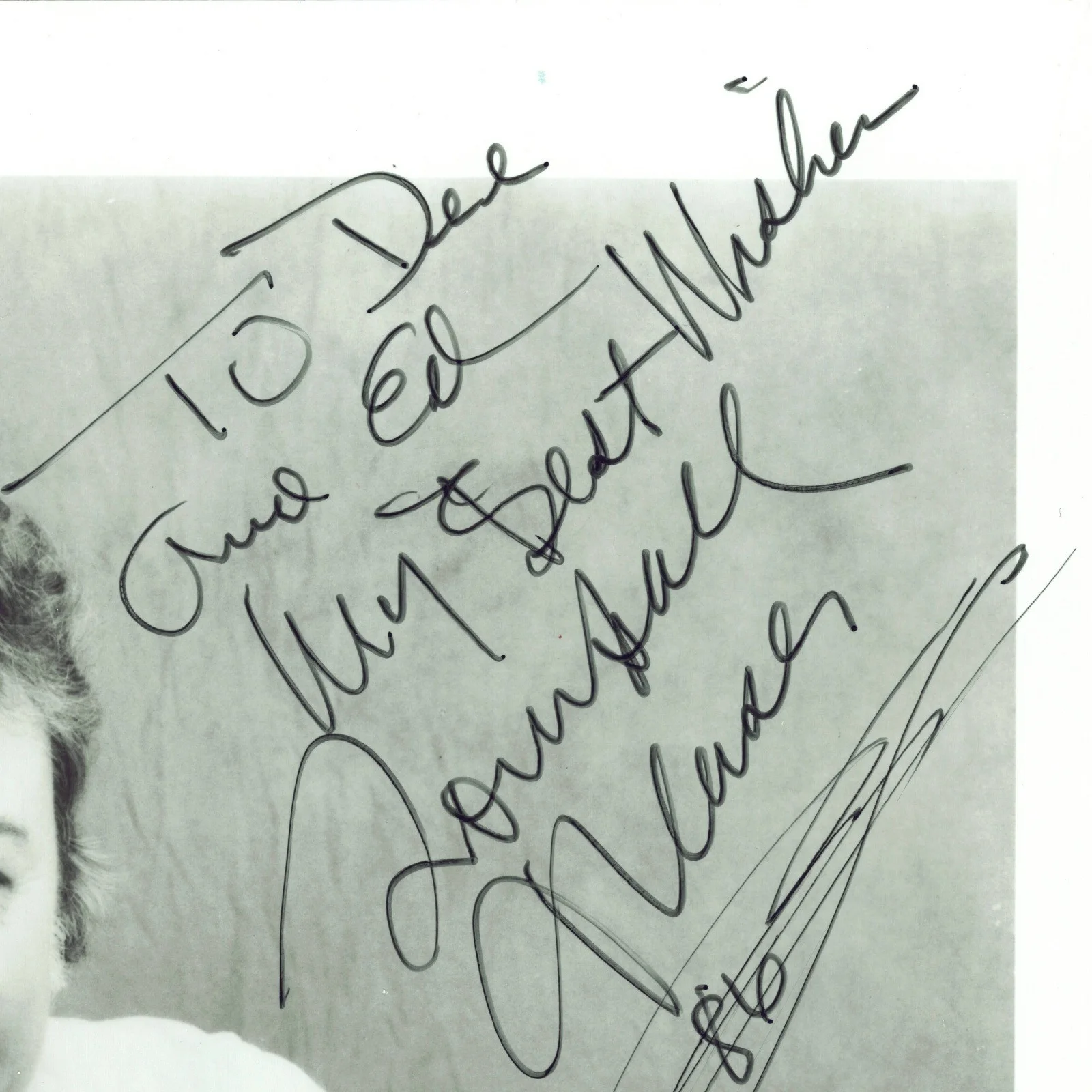 1986 Tompall Glaser Signed Autographs 8x10 B&W MCA Records Promo Photo VTG, изображение 2