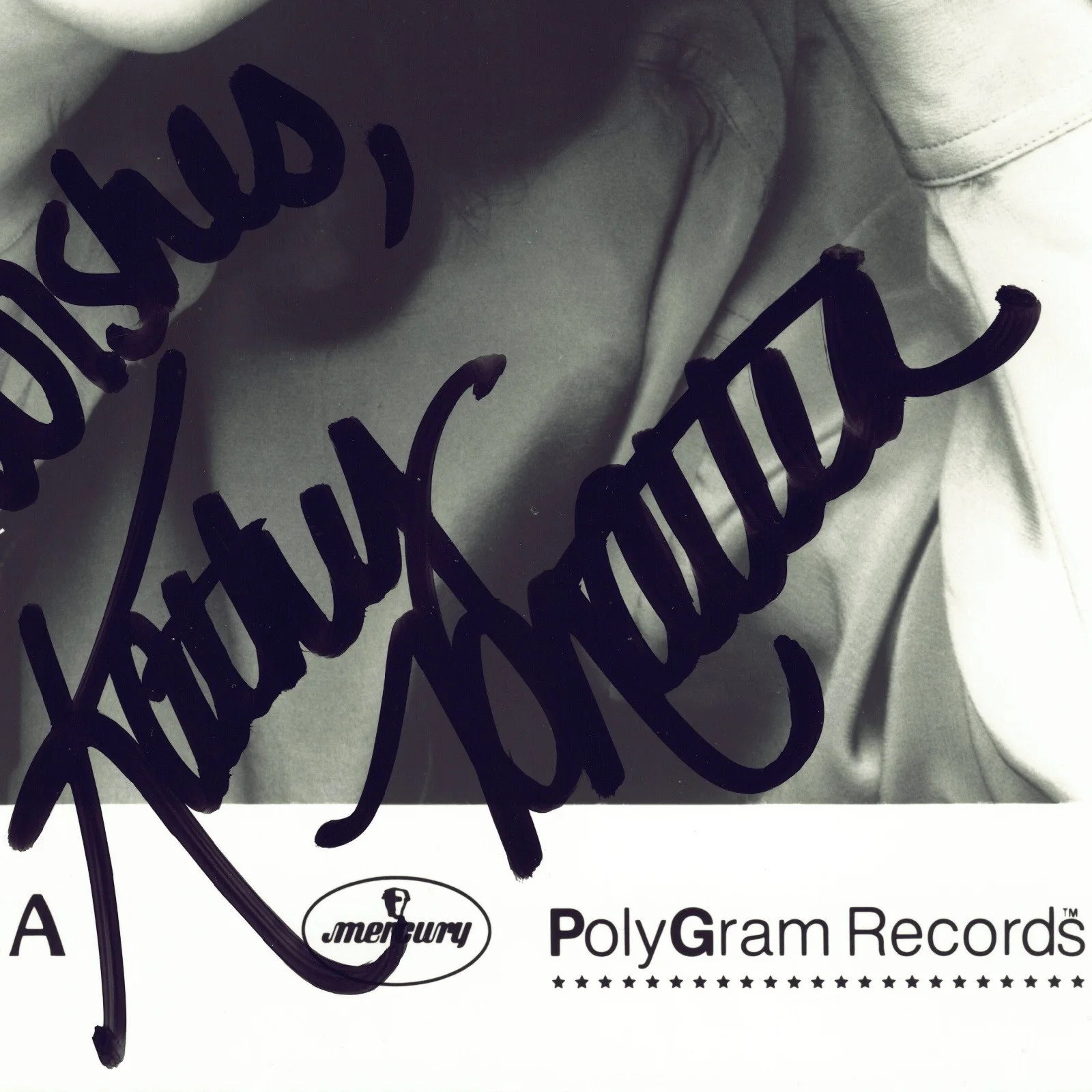 Kathy Mattea Signed Autographs 8x10 B&W PolyGram Records Promo Photo VTG, изображение 2