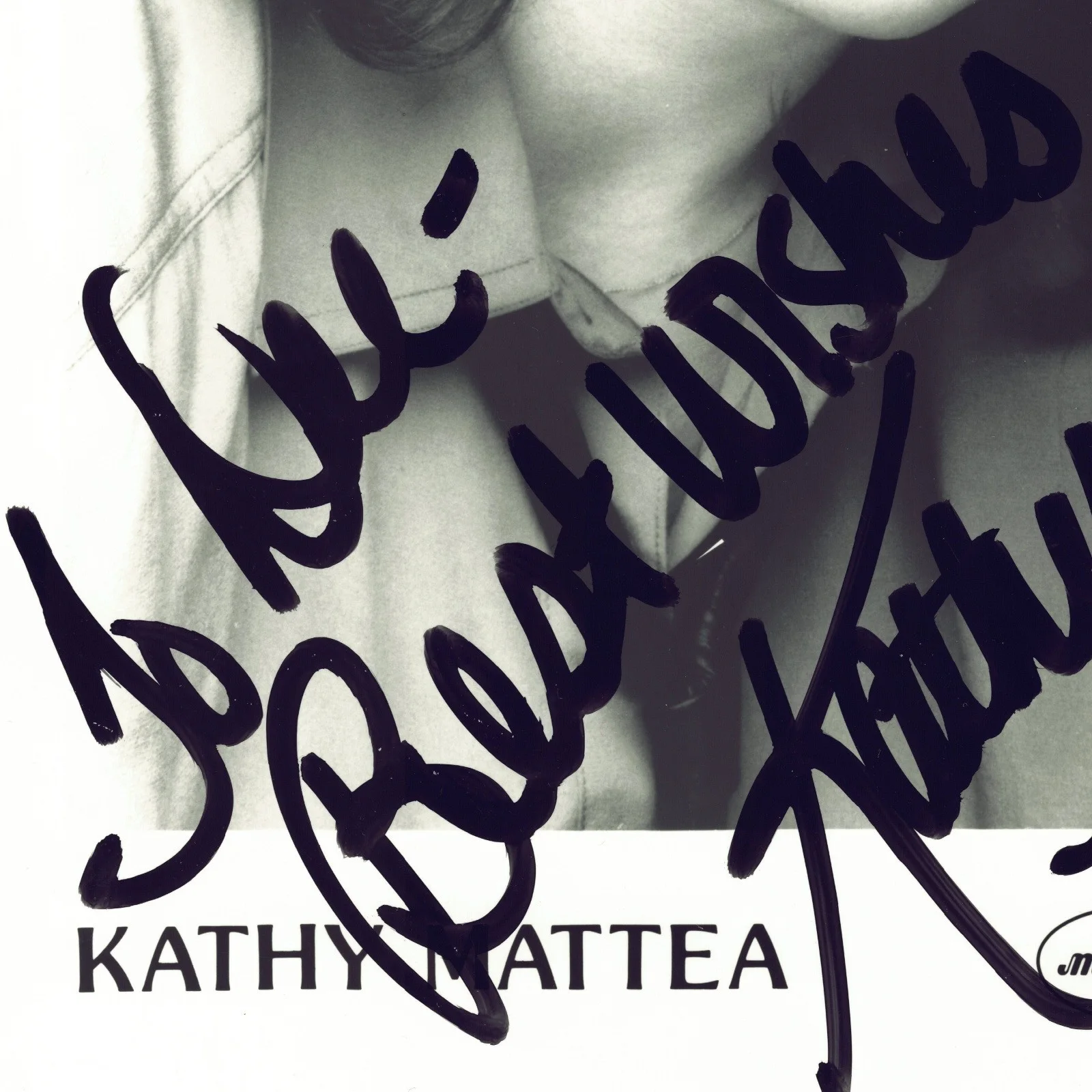 Kathy Mattea Signed Autographs 8x10 B&W PolyGram Records Promo Photo VTG, изображение 3