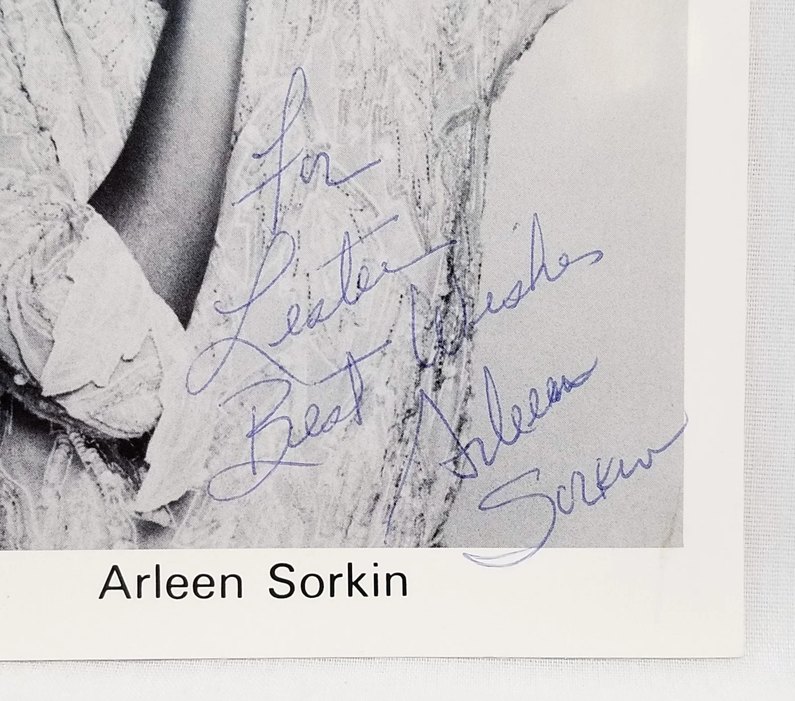 Arleen Sorkin — Arleen Sorkin Signed 5x7 Photo & Note 1991 Actress & Animated Harley Quinn RARE, image 3
