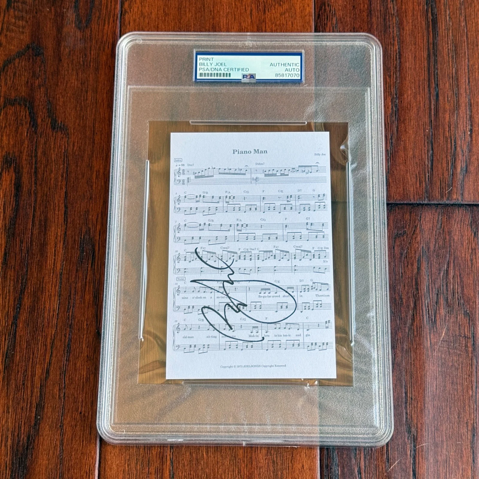 BILLY JOEL Autograph PIANO MAN Souvenir Sheet Music Signed * PSA, изображение 2