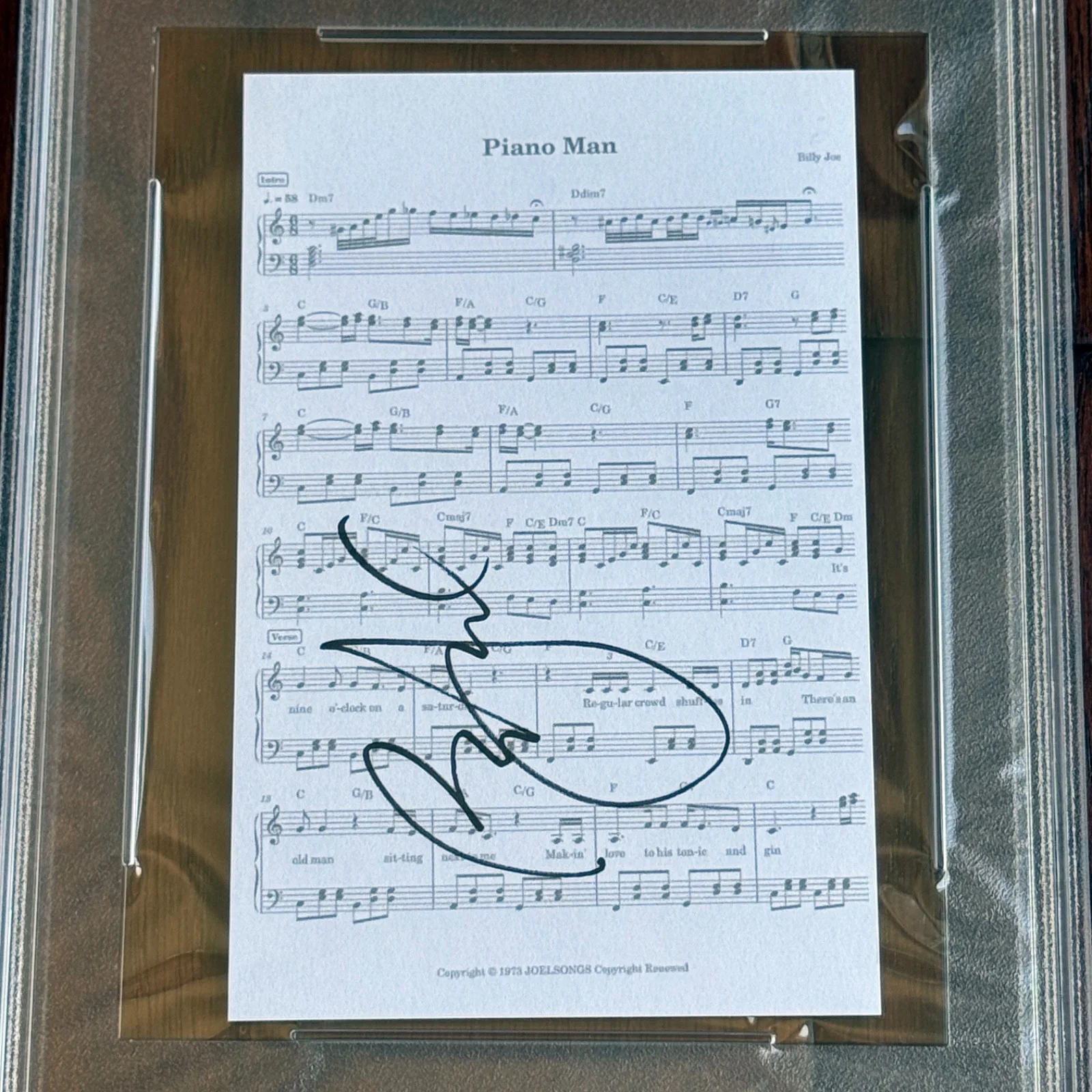 BILLY JOEL Autograph PIANO MAN Souvenir Sheet Music Signed * PSA, изображение 3