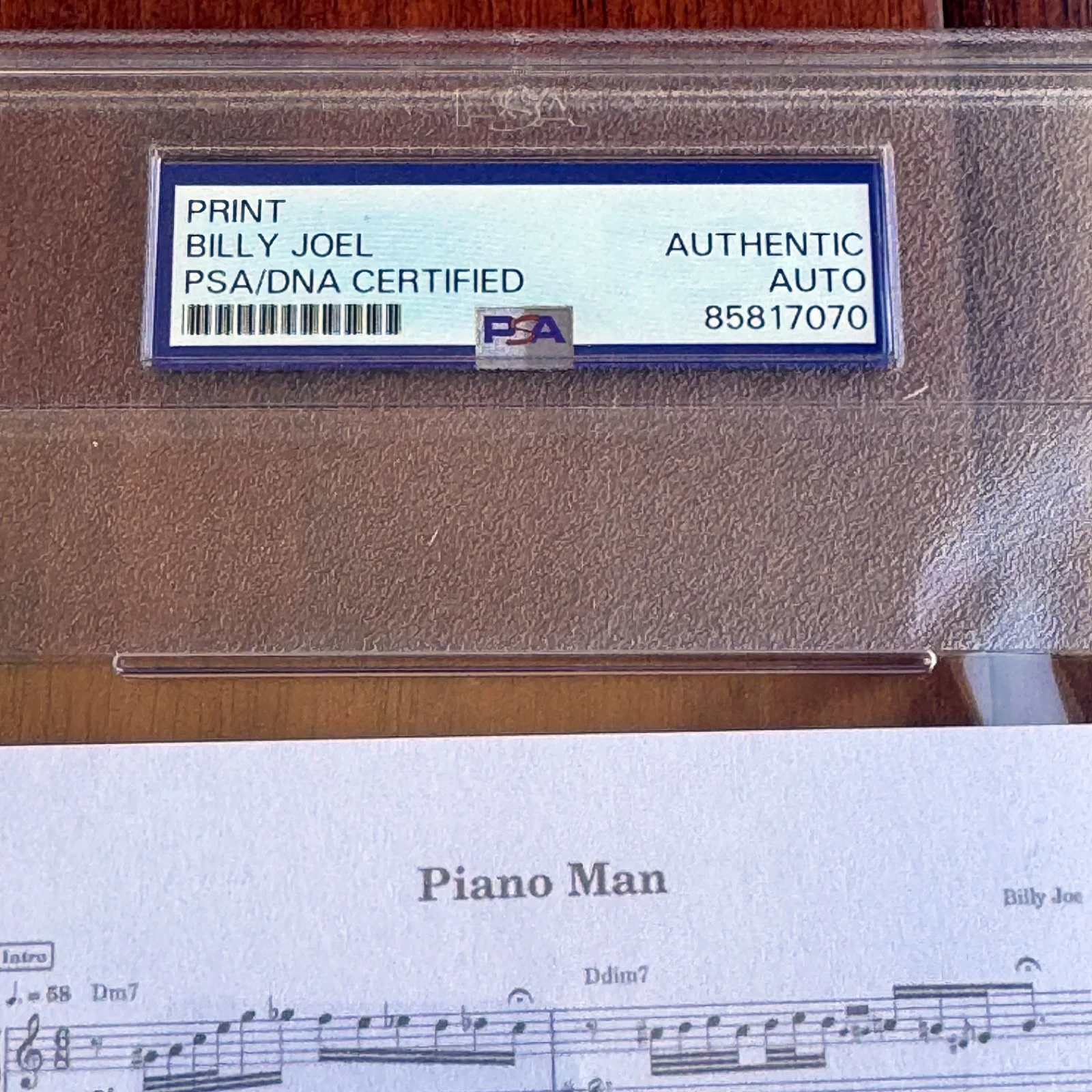 BILLY JOEL Autograph PIANO MAN Souvenir Sheet Music Signed * PSA, изображение 4