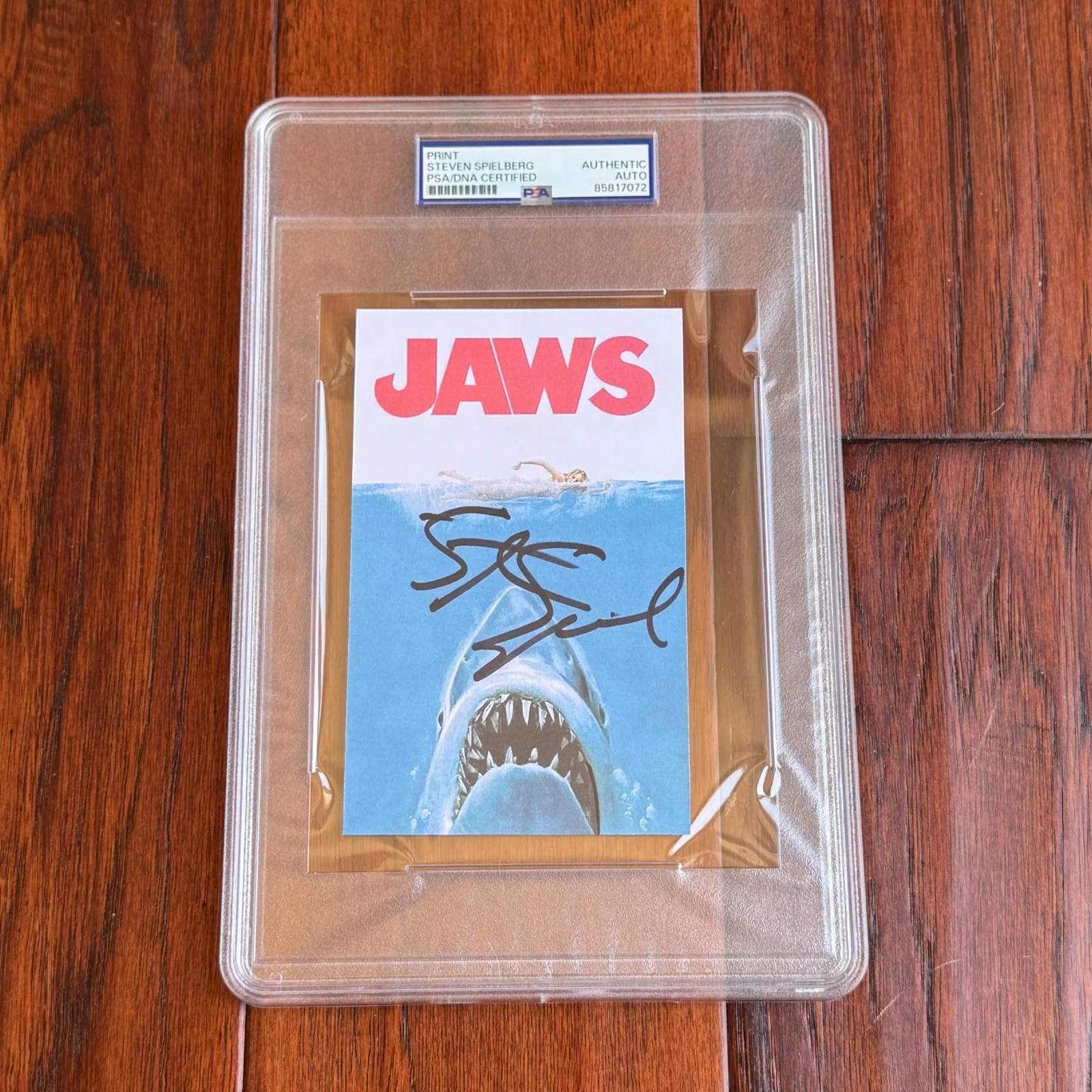 STEVEN SPIELBERG Autograph JAWS Souvenir Movie Print Signed * PSA, image 2