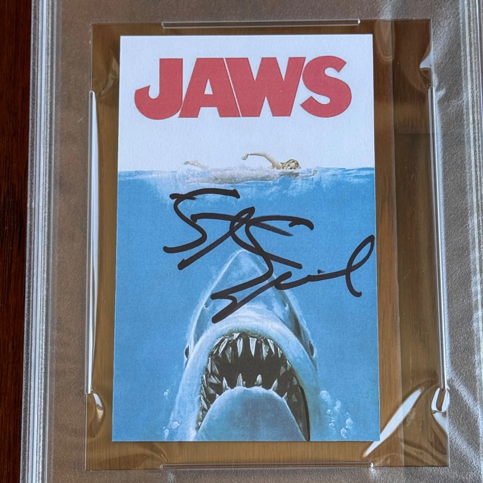 STEVEN SPIELBERG Autograph JAWS Souvenir Movie Print Signed * PSA, image 3