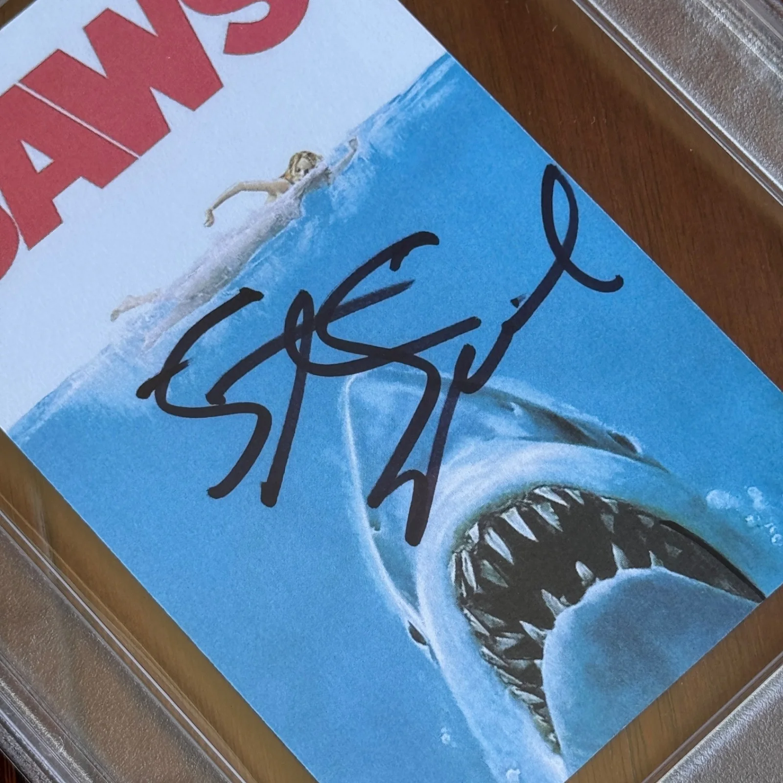 STEVEN SPIELBERG Autograph JAWS Souvenir Movie Print Signed * PSA, image 5
