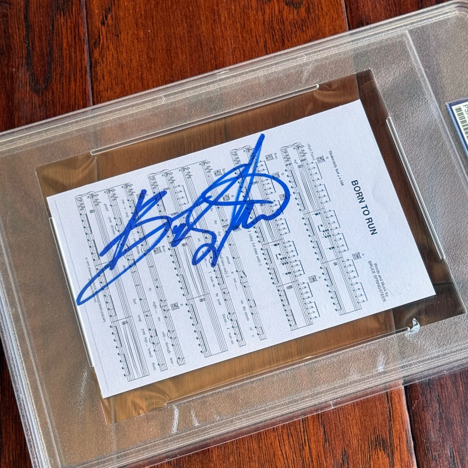 BRUCE SPRINGSTEEN Autograph BORN TO RUN Souvenir Sheet Music Signed * PSA, image 4