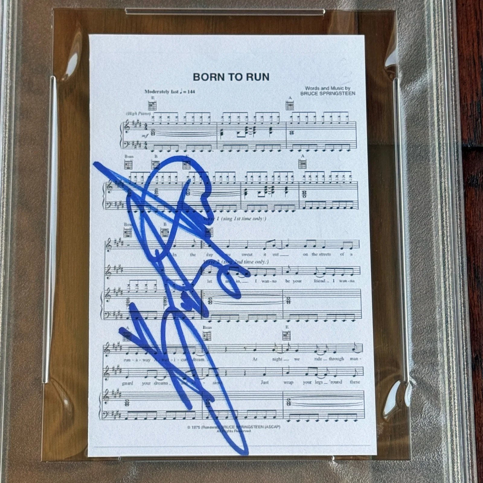 BRUCE SPRINGSTEEN Autograph BORN TO RUN Souvenir Sheet Music Signed * PSA, image 5