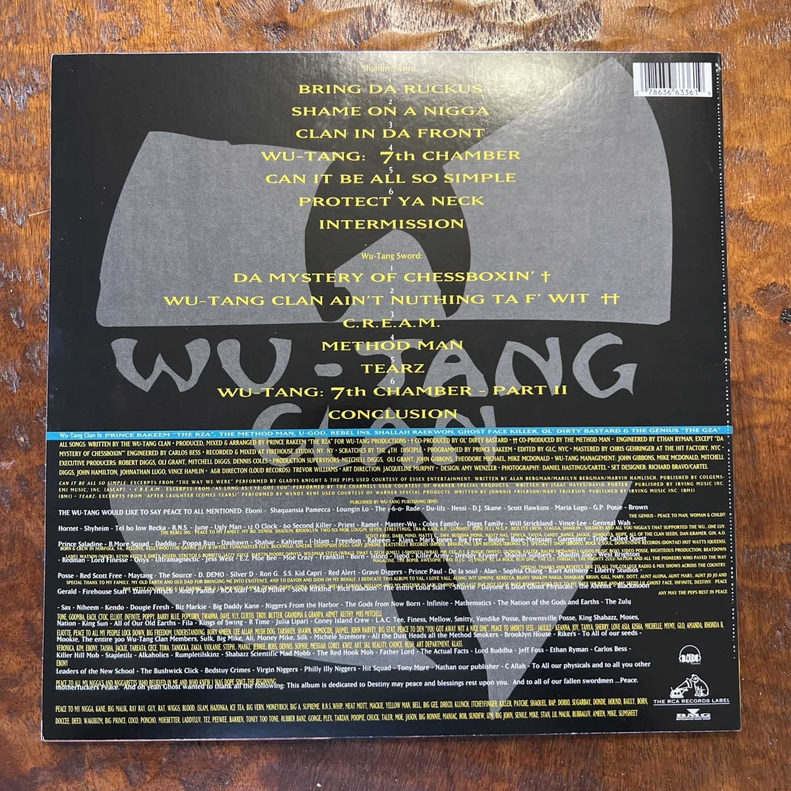 GZA Signed Enter The Wu Tang Vinyl LP Record JSA Coa Autographed, изображение 4