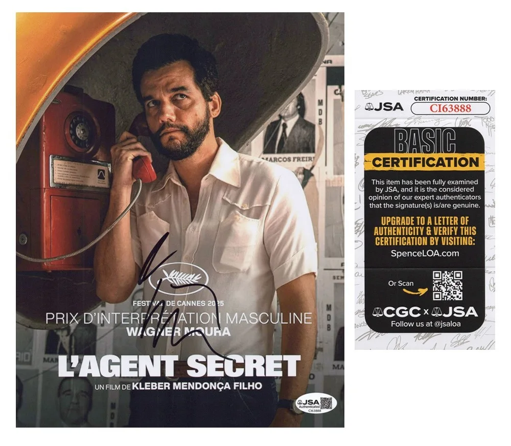 WAGNER MOURA — Wagner Moura signed "THE SECRET AGENT" 8x10 Photo PROOF a OSCAR Marcelo JSA COA, image 4