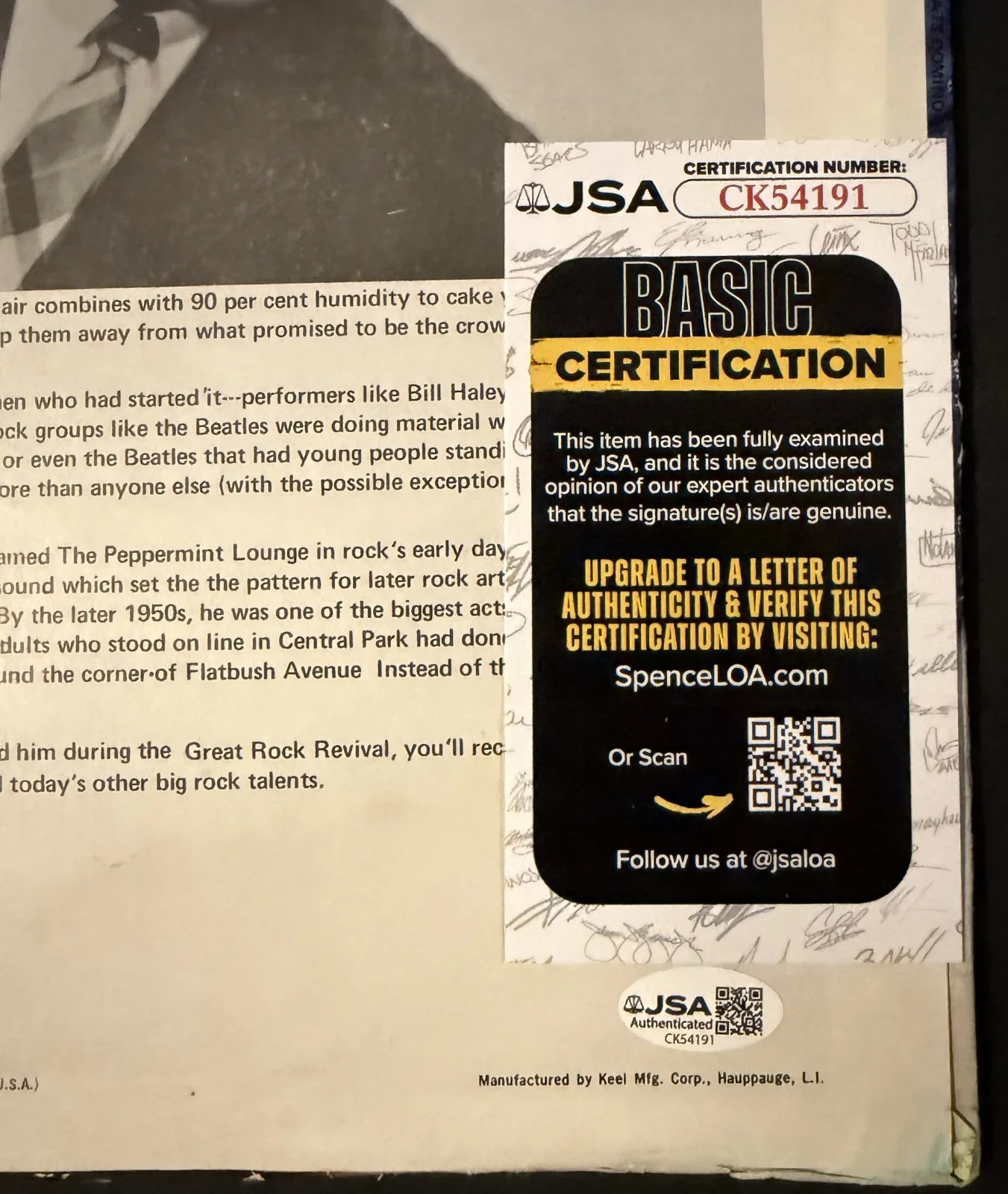 Fats Domino (Deceased) SIGNED JSA COA Vinyl "My Blue Heaven" LP Record AUTOGRAPH, изображение 4