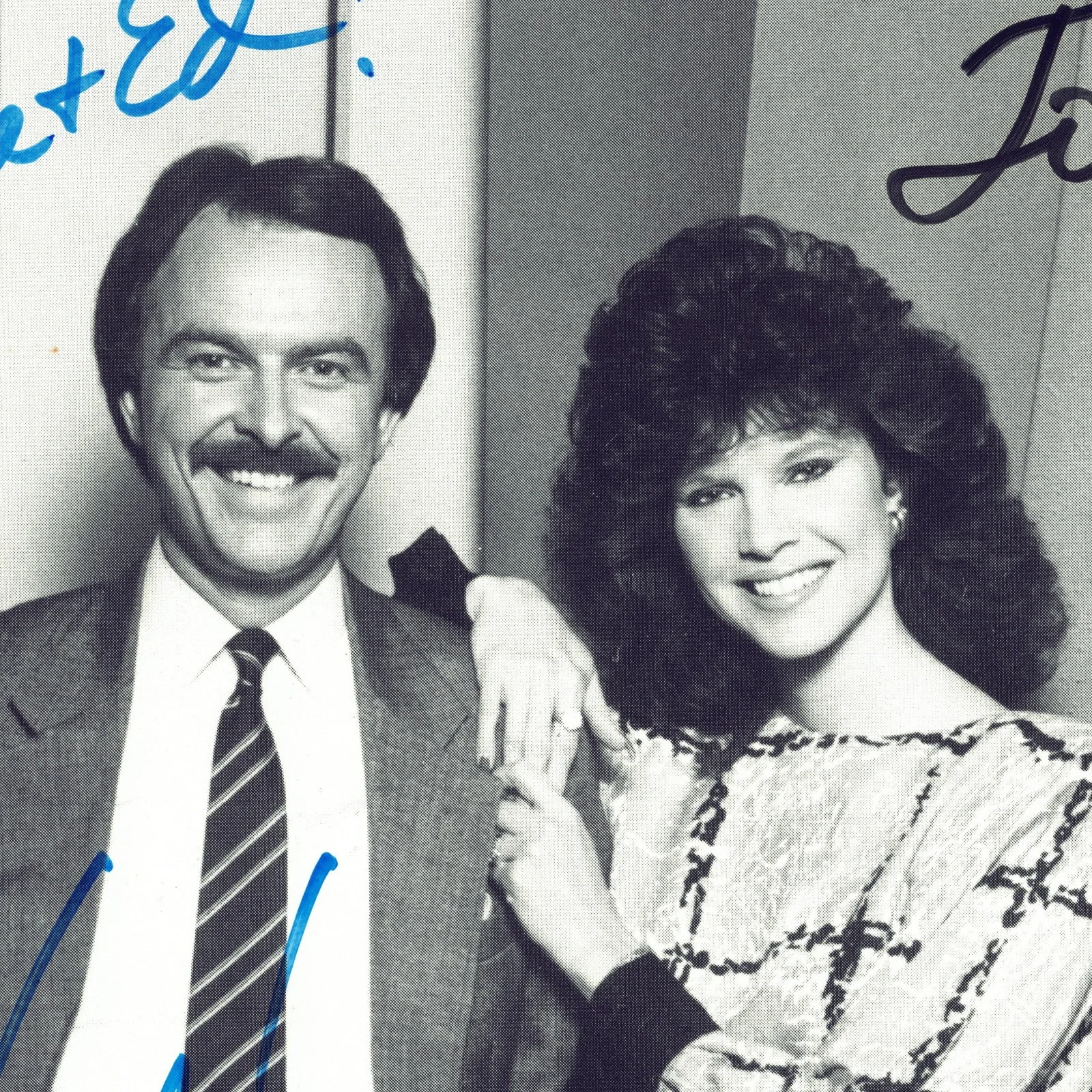 Lorianne Crook & Chase Signed Autographs 6.5x9 B&W Promo Photo VTG Charlie Chase, изображение 4