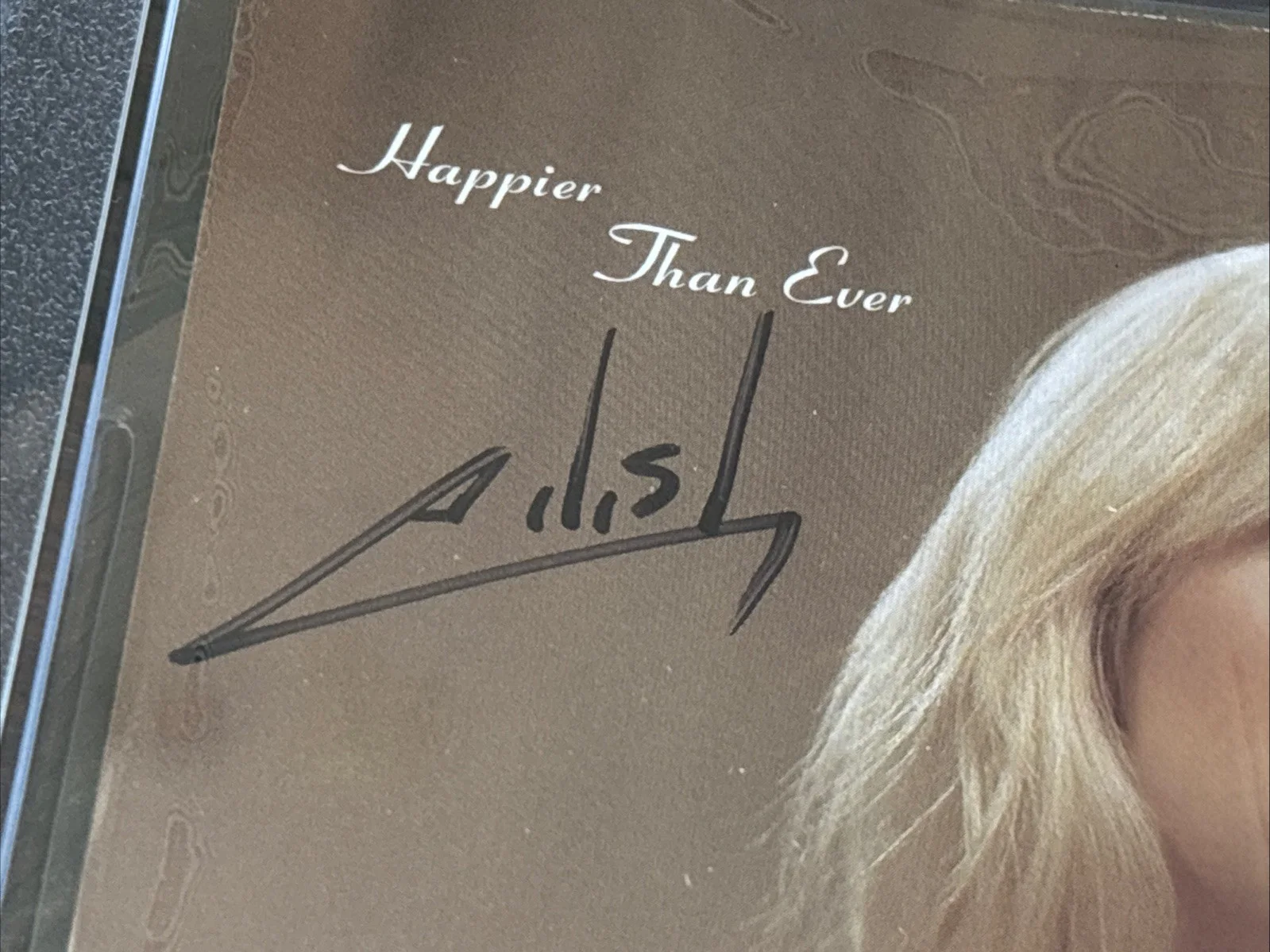 Billie Eilish Signed Happier Than Ever Art Card PSA Encased Authentic Autograph, image 2