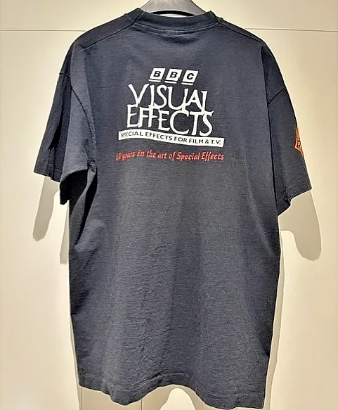 BBC Visual Effects Film Crew VFX T-Shirt Black Size L (Authentic-Rare), image 2