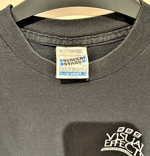 BBC Visual Effects Film Crew VFX T-Shirt Black Size L (Authentic-Rare), image 4