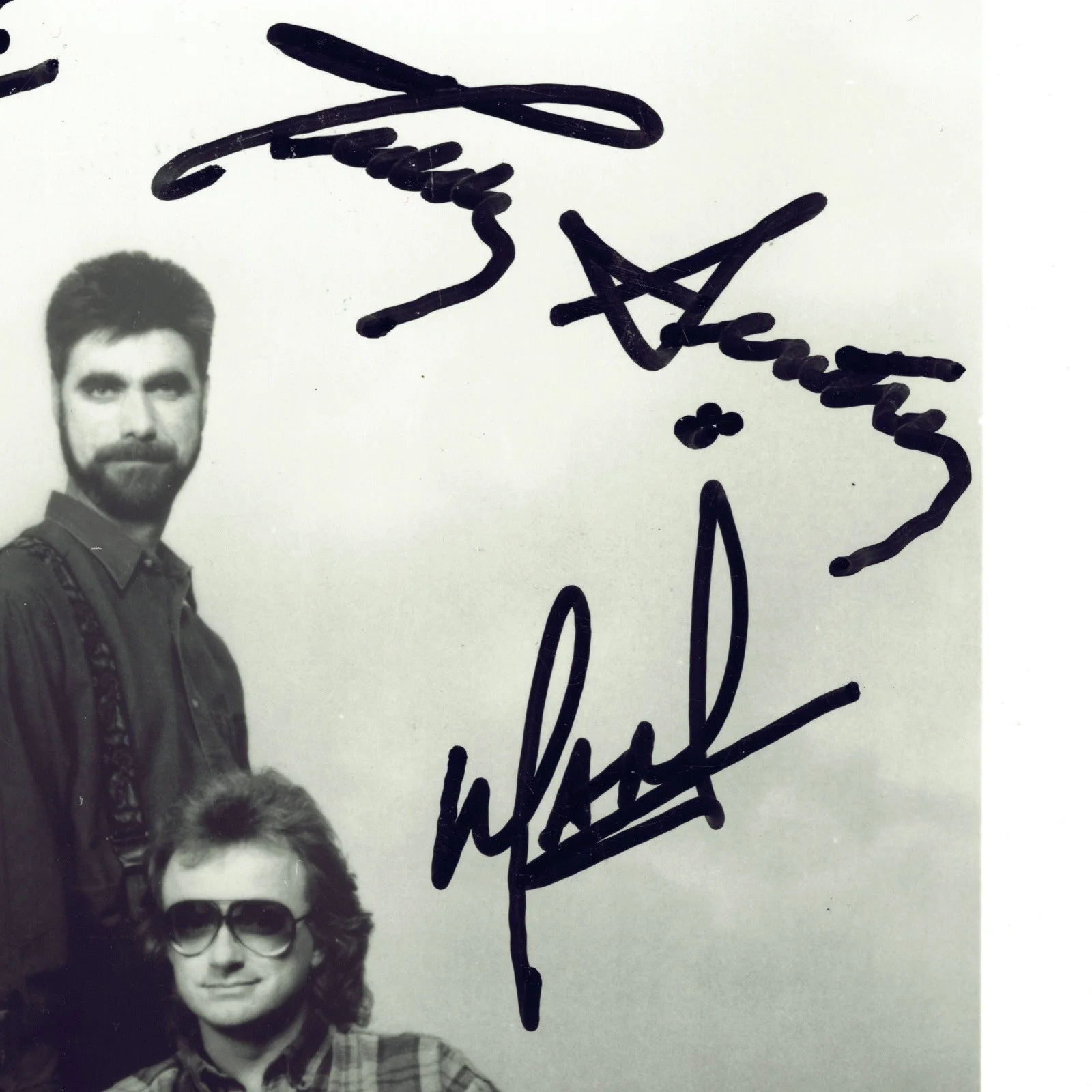Alabama Country Band all 4 members Signed Autographs 8x10 B&W Promo Photo VTG, изображение 3