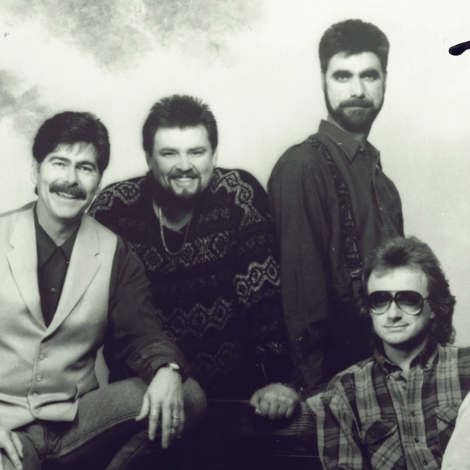 Alabama Country Band all 4 members Signed Autographs 8x10 B&W Promo Photo VTG, изображение 5