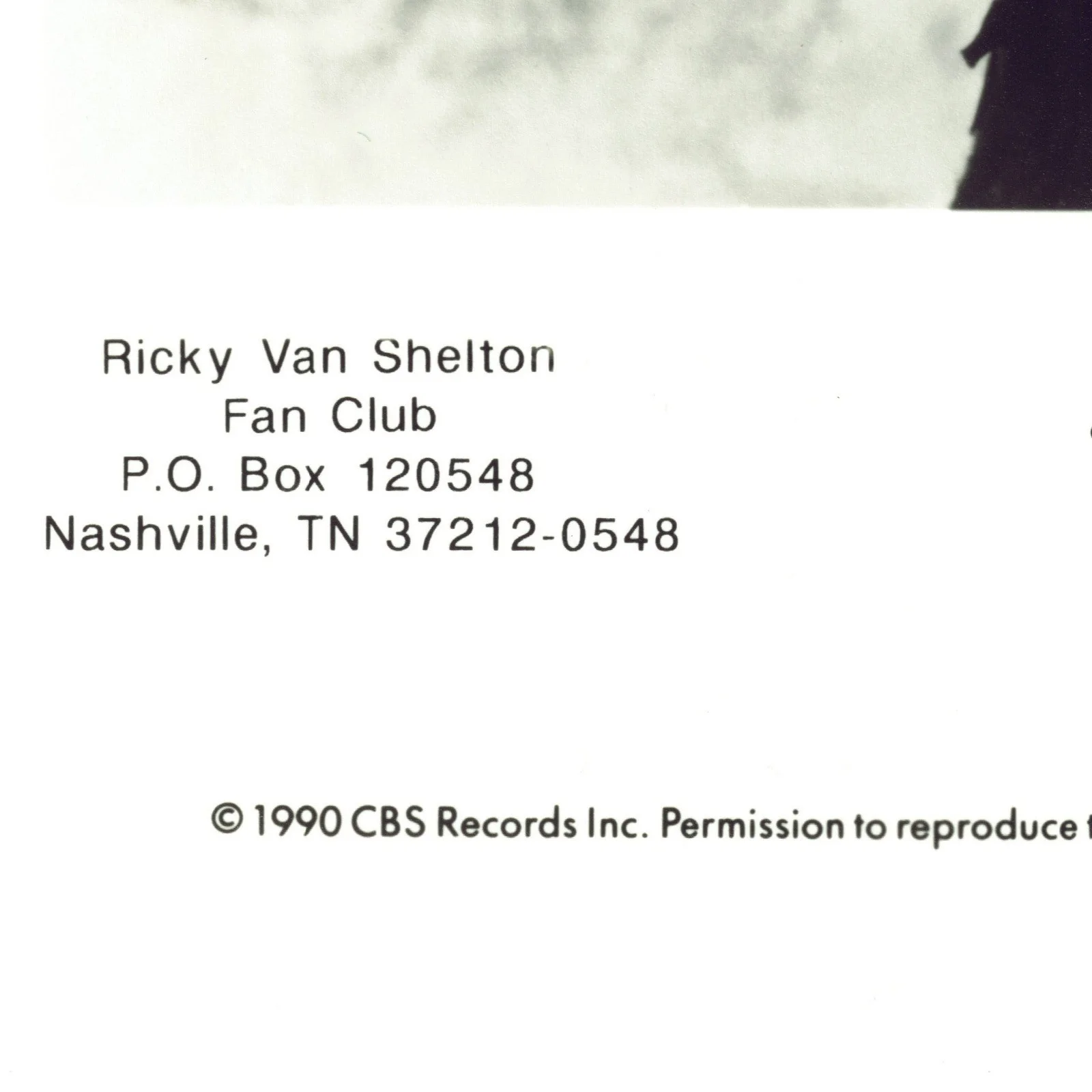 Ricky Van Shelton Signed Autograph 8x10 B&W Fan Club Promo Photo 1990 Vintage, изображение 5