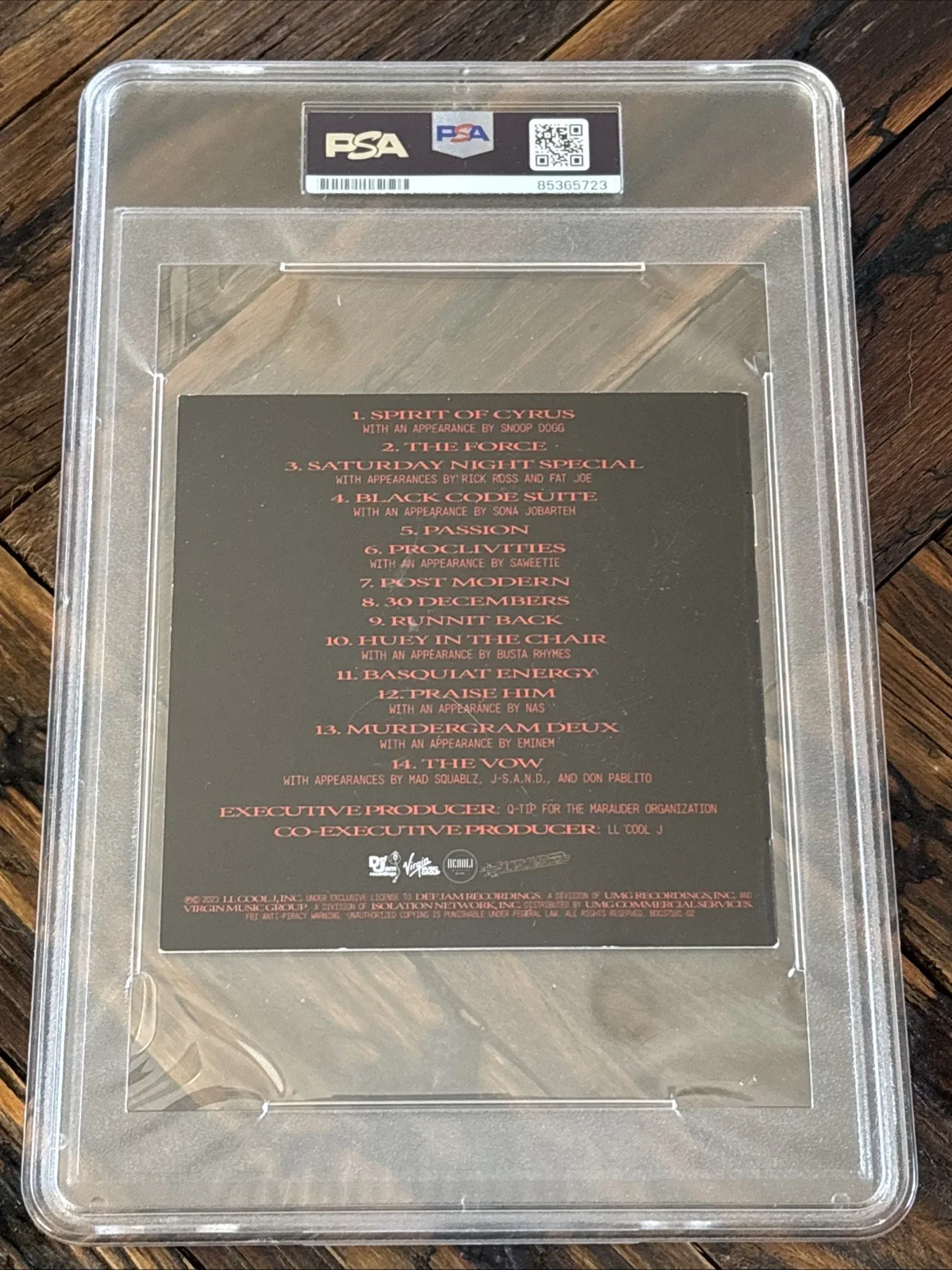 LL COOL J SIGNED “THE FORCE” CD COVER ALBUM PSA/DNA Authentic Encapsulated, изображение 3