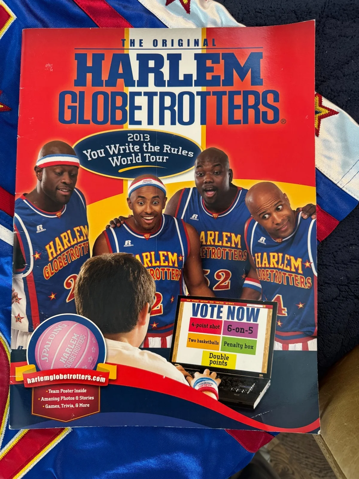 Autographed Harlem Globetrotters Jerseys and Program 2013, image 2