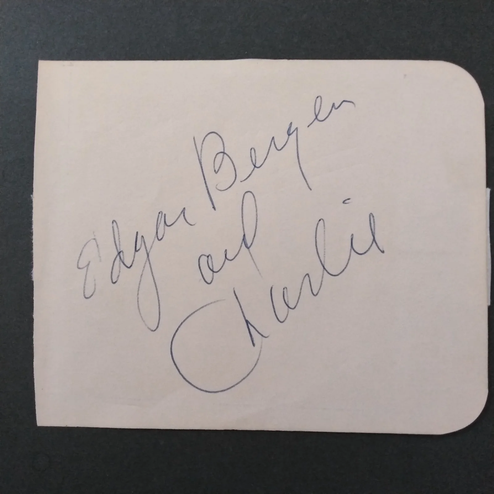 Edgar Bergen Signed Paper Photo 30s Movie TV Ventriloquist Charlie McCarthy, изображение 4
