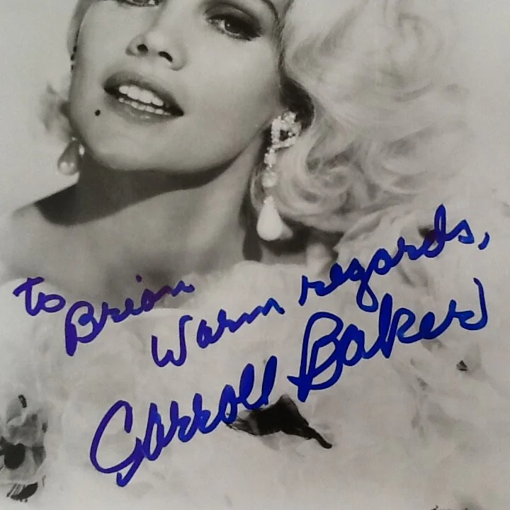 Carroll Baker SIGNED 8x10 Photo as Jean Harlow Sexy 60s Actress Baby Doll, изображение 2