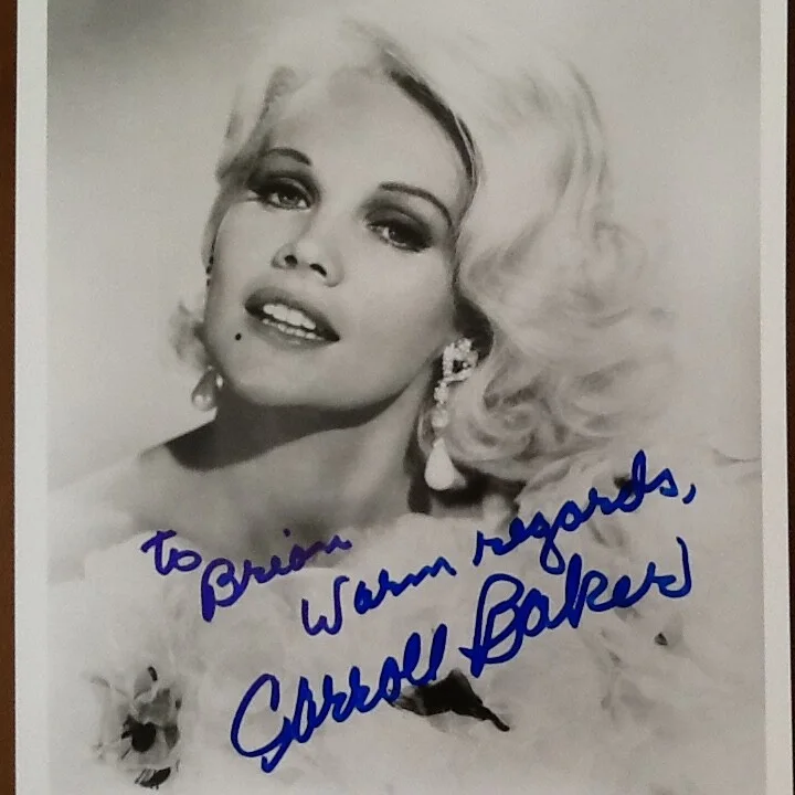 Carroll Baker SIGNED 8x10 Photo as Jean Harlow Sexy 60s Actress Baby Doll, изображение 5