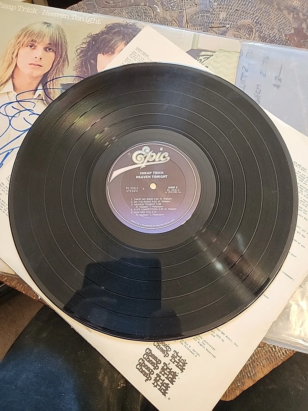 CHEAP TRICK ROBIN, RICK & TOM SIGNED AUTOGRAPHED VINYL ALBUM LP +JSA COA, изображение 5