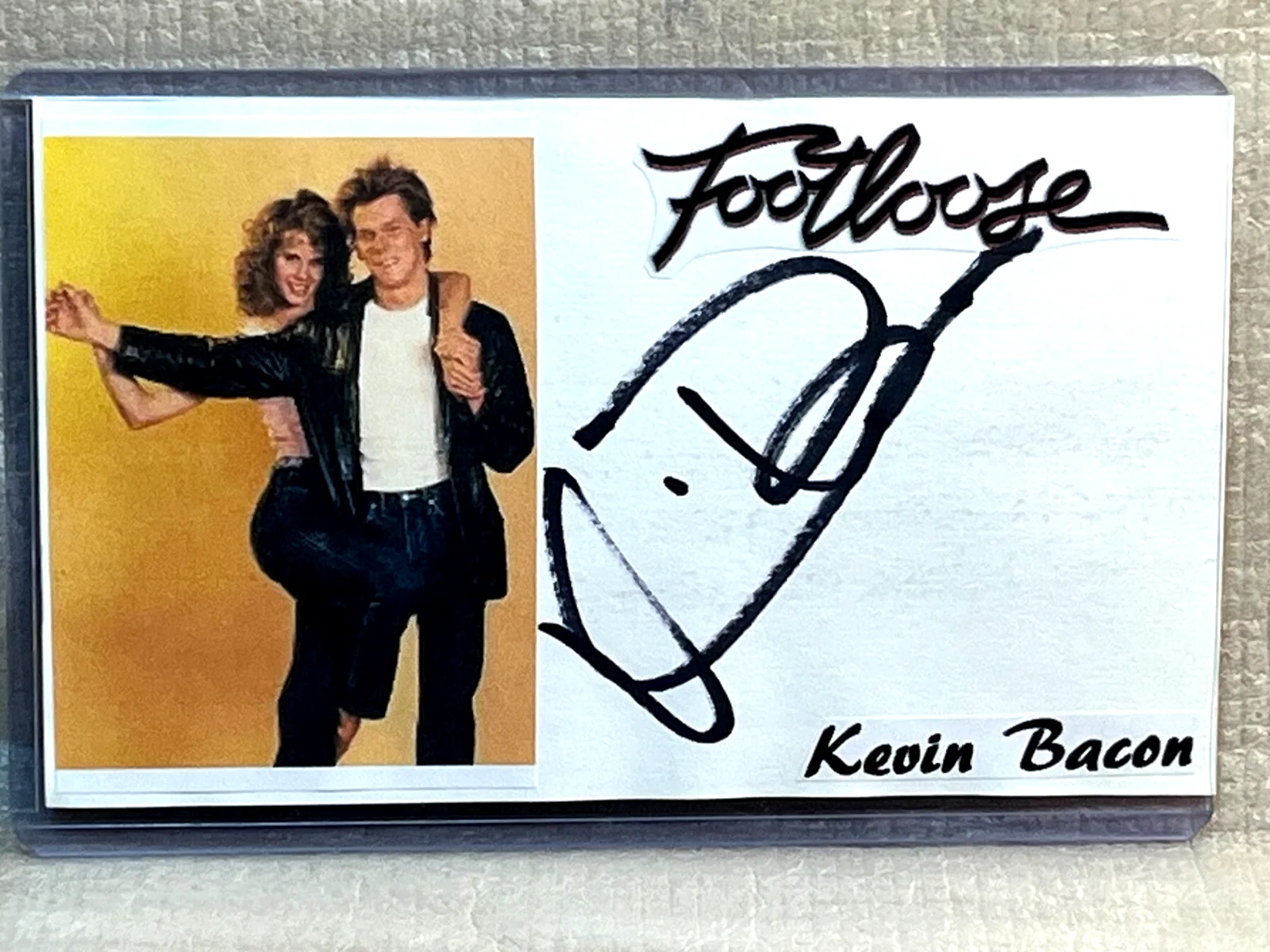 KEVIN BACON — KEVIN BACON "FOOTLOOSE" SIGNED 3X5 CARD, image 2