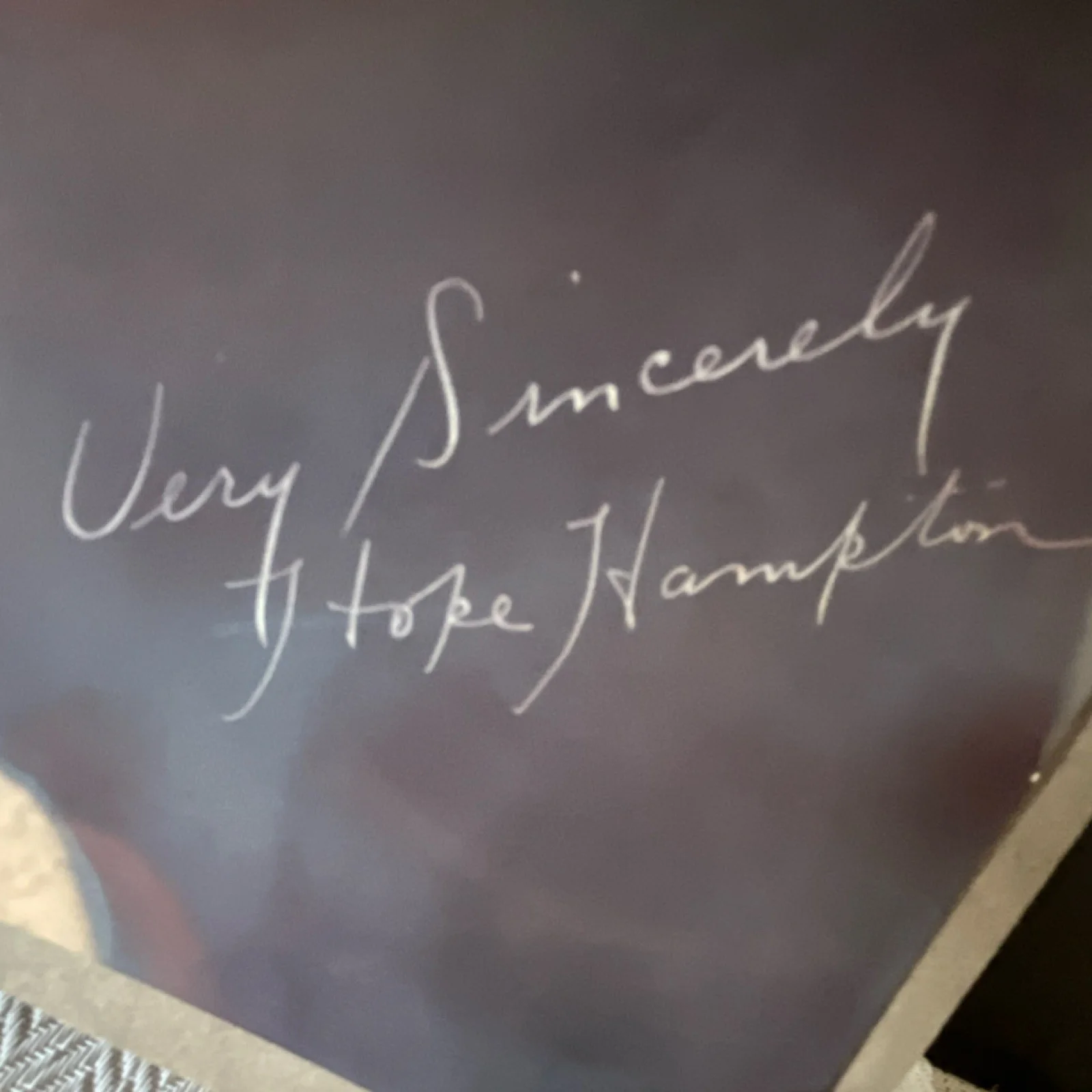 Hope Hampton — Hope Hampton Autographed photograph, Inscribed “Very Sincerely”, image 2
