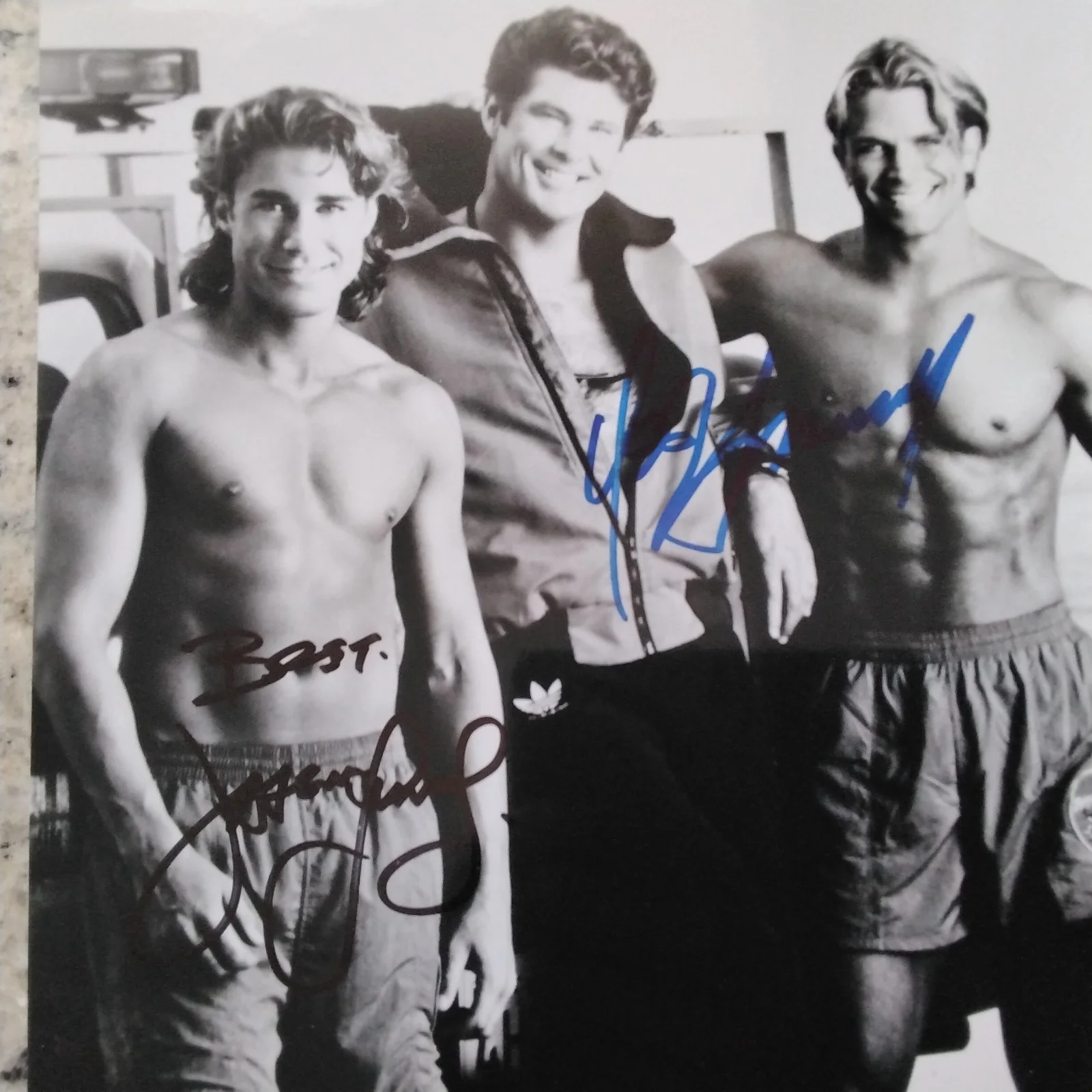 David Haselhoff & Jaason Simmons SIGNED 8x10 Photo TV Actors Baywatch Cast Sexy!, изображение 2