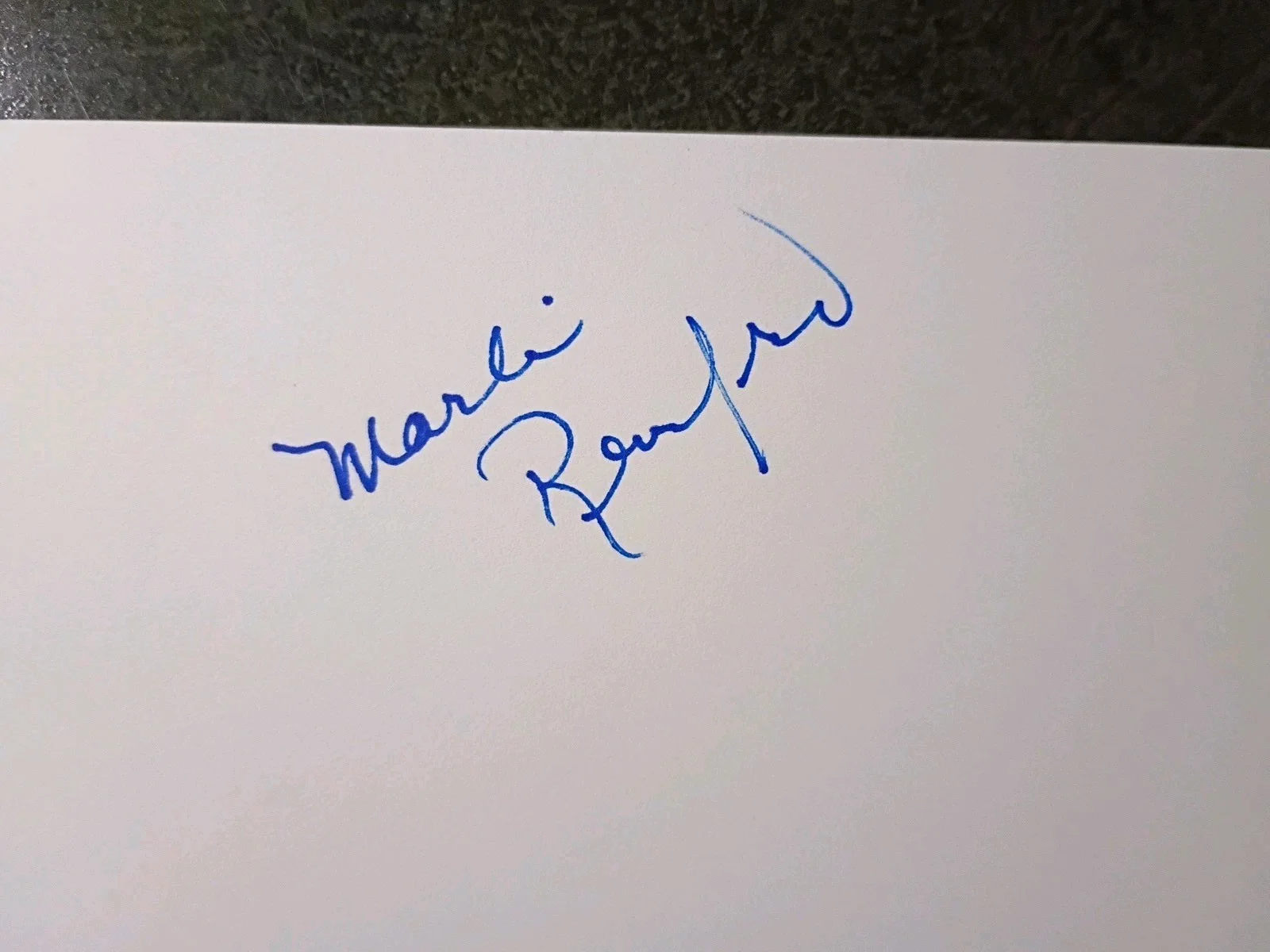 MARLI RENFRO — MARLI RENFRO Hand Signed Autograph 3X5 CARD - PLAYBOY SEXY MODEL & PSYCHO
