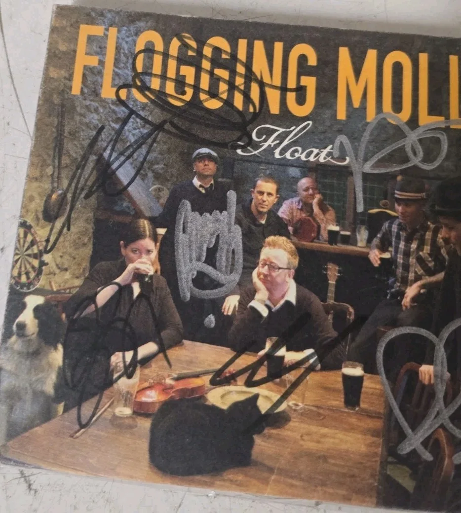 Flogging Molly Full Band Signed Autographed Float CD Auto Signed No Coa, image 3