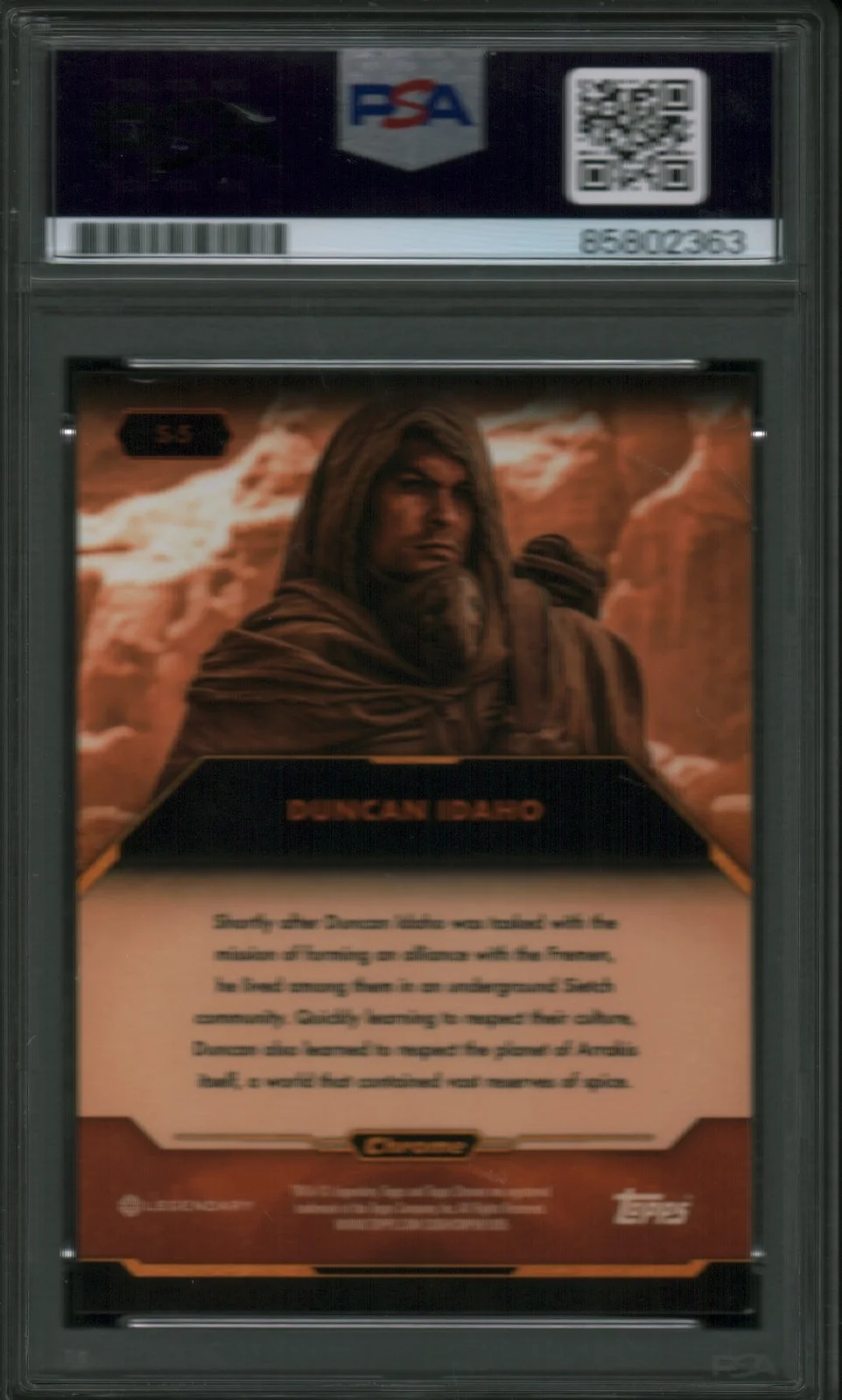jason momoa — Jason Momoa Signed Dune Duncan Idaho Trading Card Spice Parallel PSA/DNA 55, изображение 2