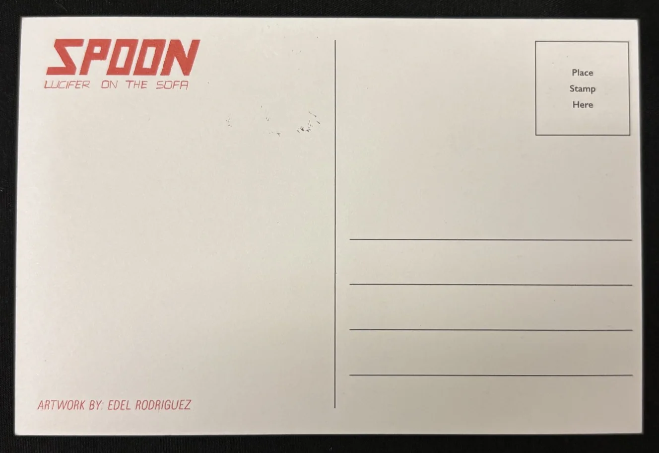 SIGNED Spoon - Lucifer on The Sofa - 2022 Album Photo Insert Promo Post Card, image 2