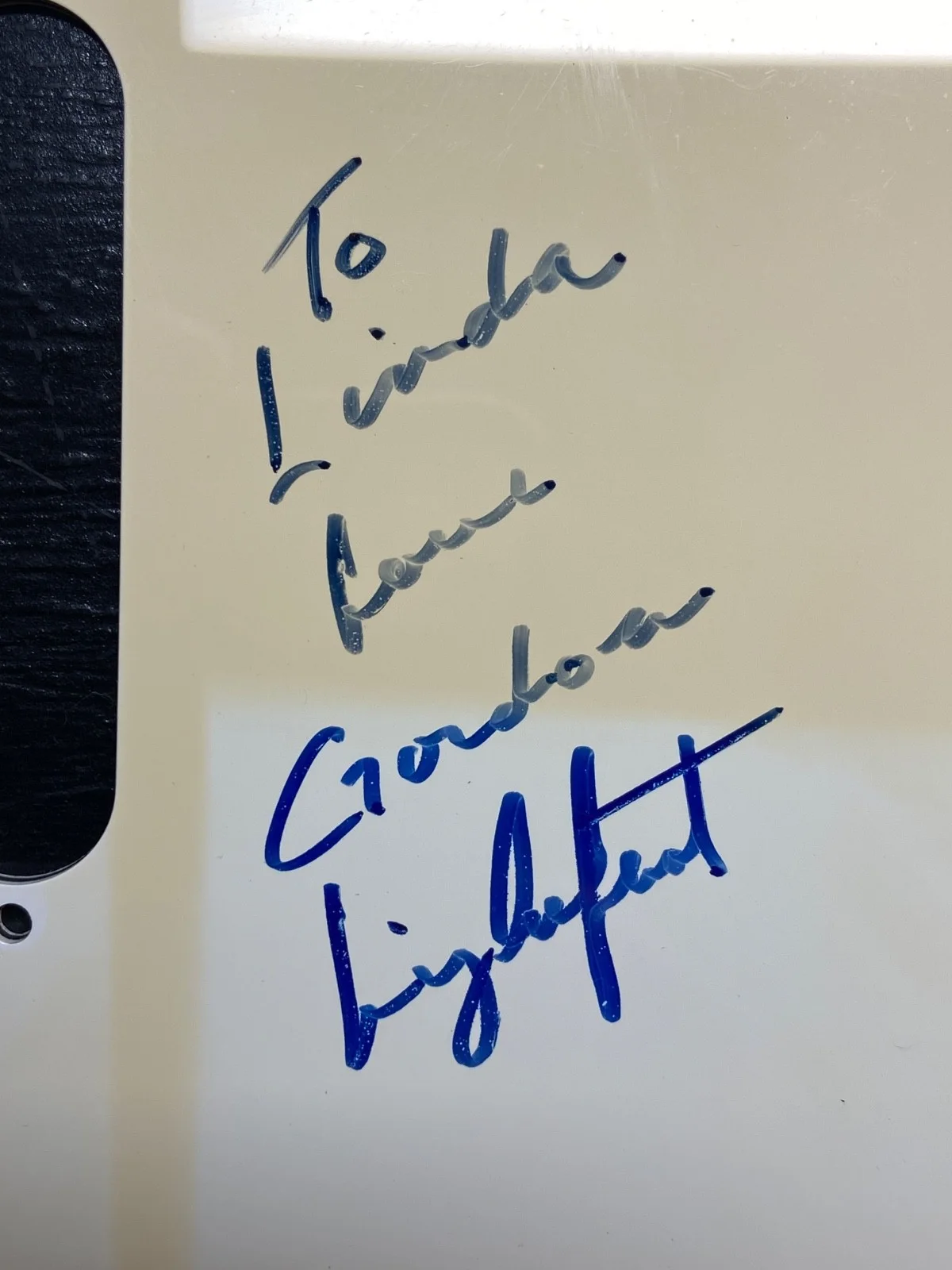 🎸 Gordon Lightfoot Signed Telecaster Pickguard + Backstage Pass 🎸, image 4