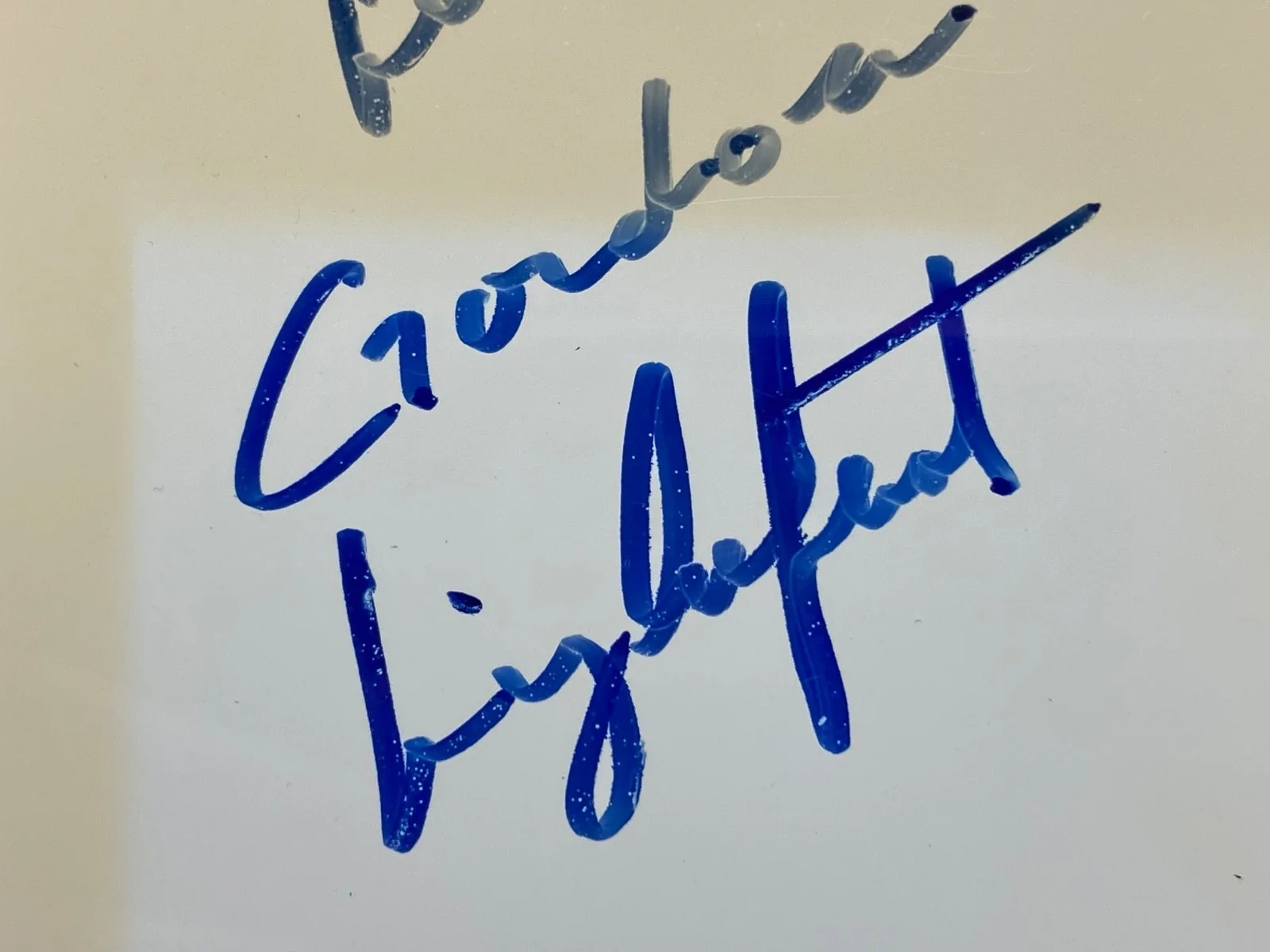 🎸 Gordon Lightfoot Signed Telecaster Pickguard + Backstage Pass 🎸, image 5