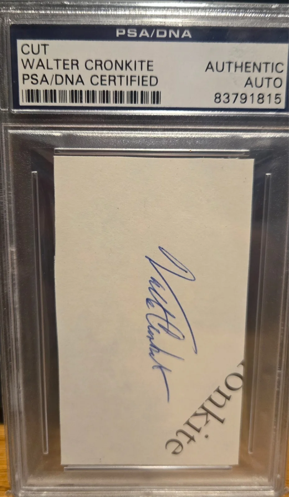 Walter Cronkite Autograph PSA/DNA, image 2