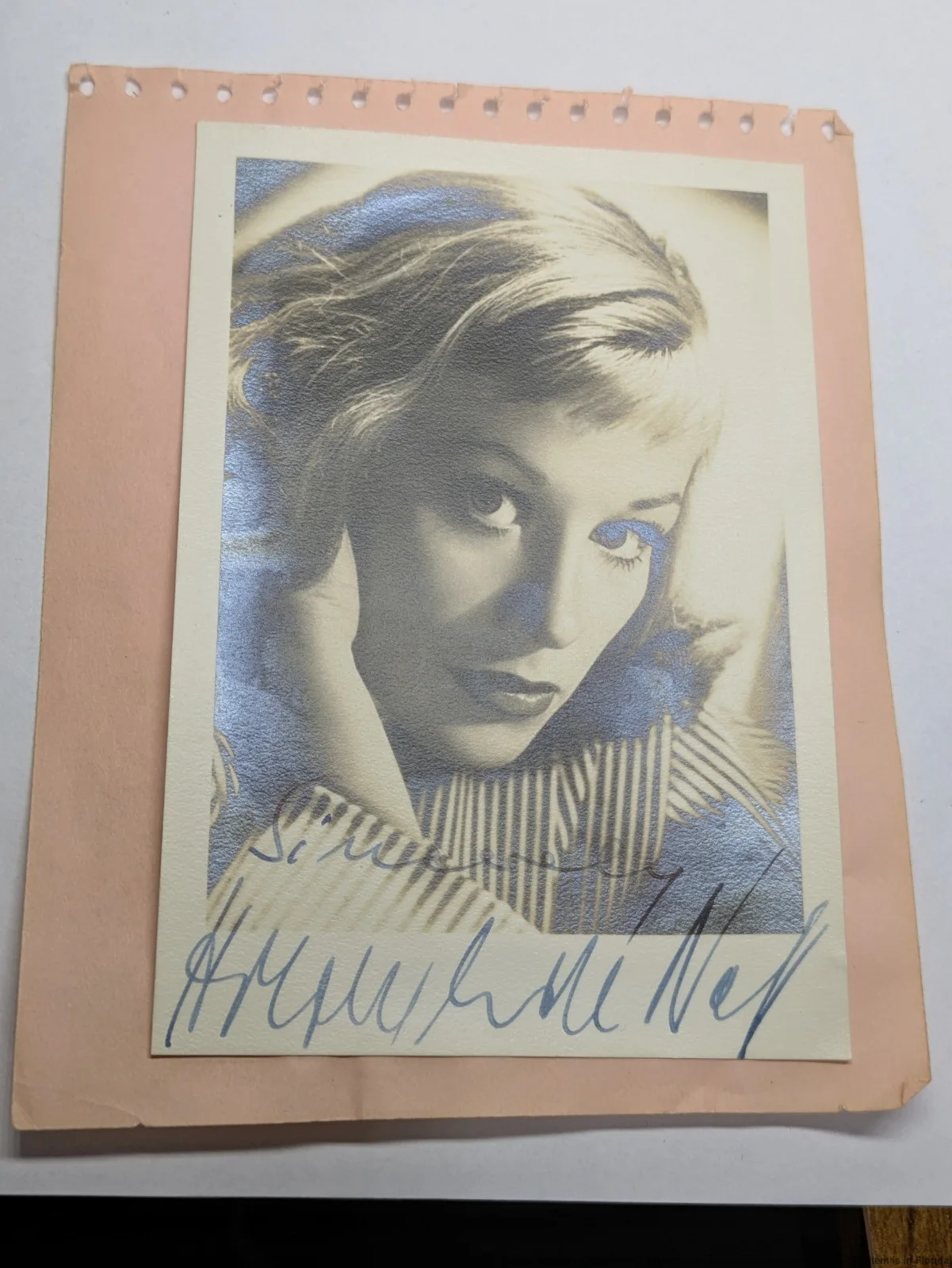Signed Photograph Hildegard Knef Neff Film Actress Vintage Silver Gelatin Print, изображение 2