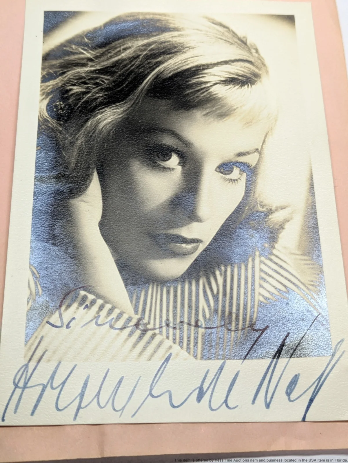 Signed Photograph Hildegard Knef Neff Film Actress Vintage Silver Gelatin Print, изображение 5