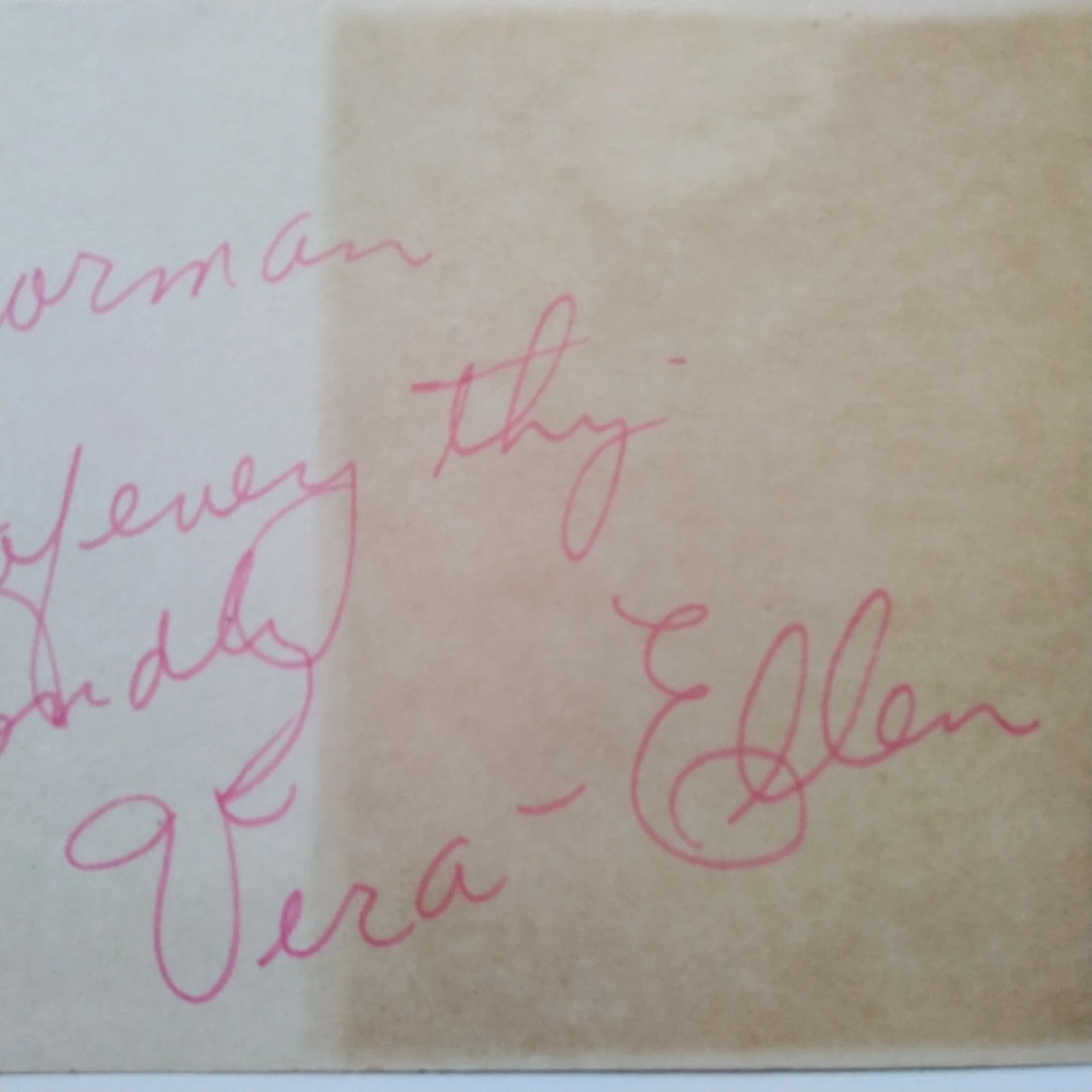 Vera Elen SIGNED Card Photo 50s Movie Actress Dancer White Christmas Astaire, изображение 3
