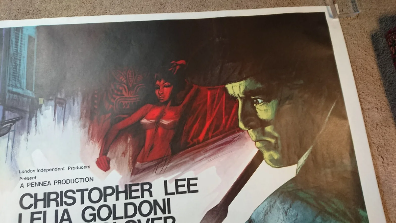 Original Theatre of Death 1967 British Quad Film Poster, Christopher Lee, изображение 3