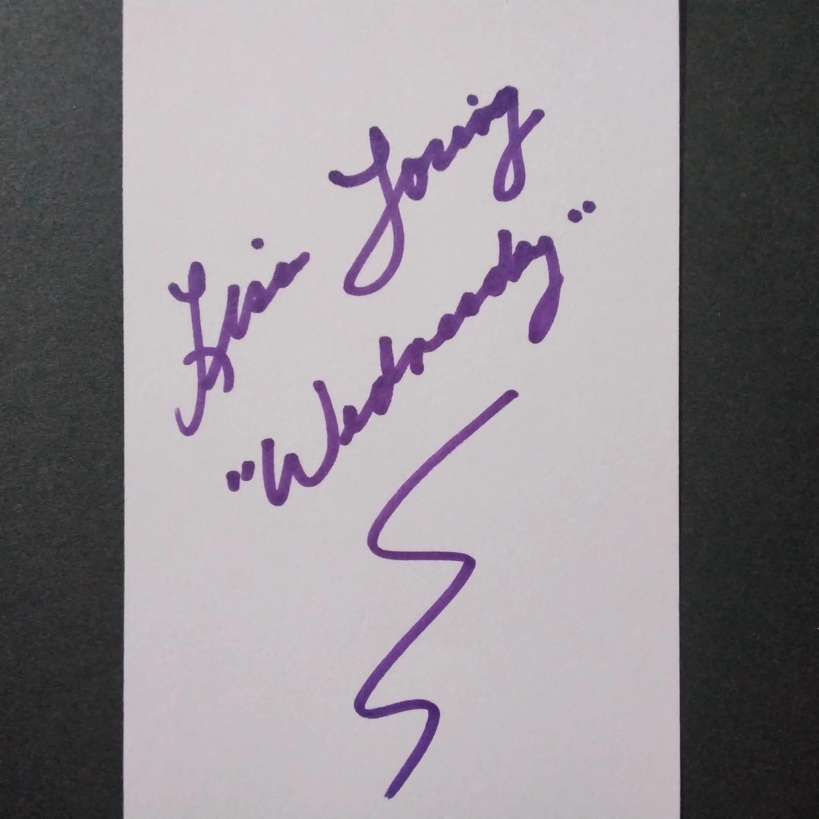 Lisa Loring SIGNED Card Photo 60s Movie TV Actress Addams Family Blood Frenzy, изображение 3